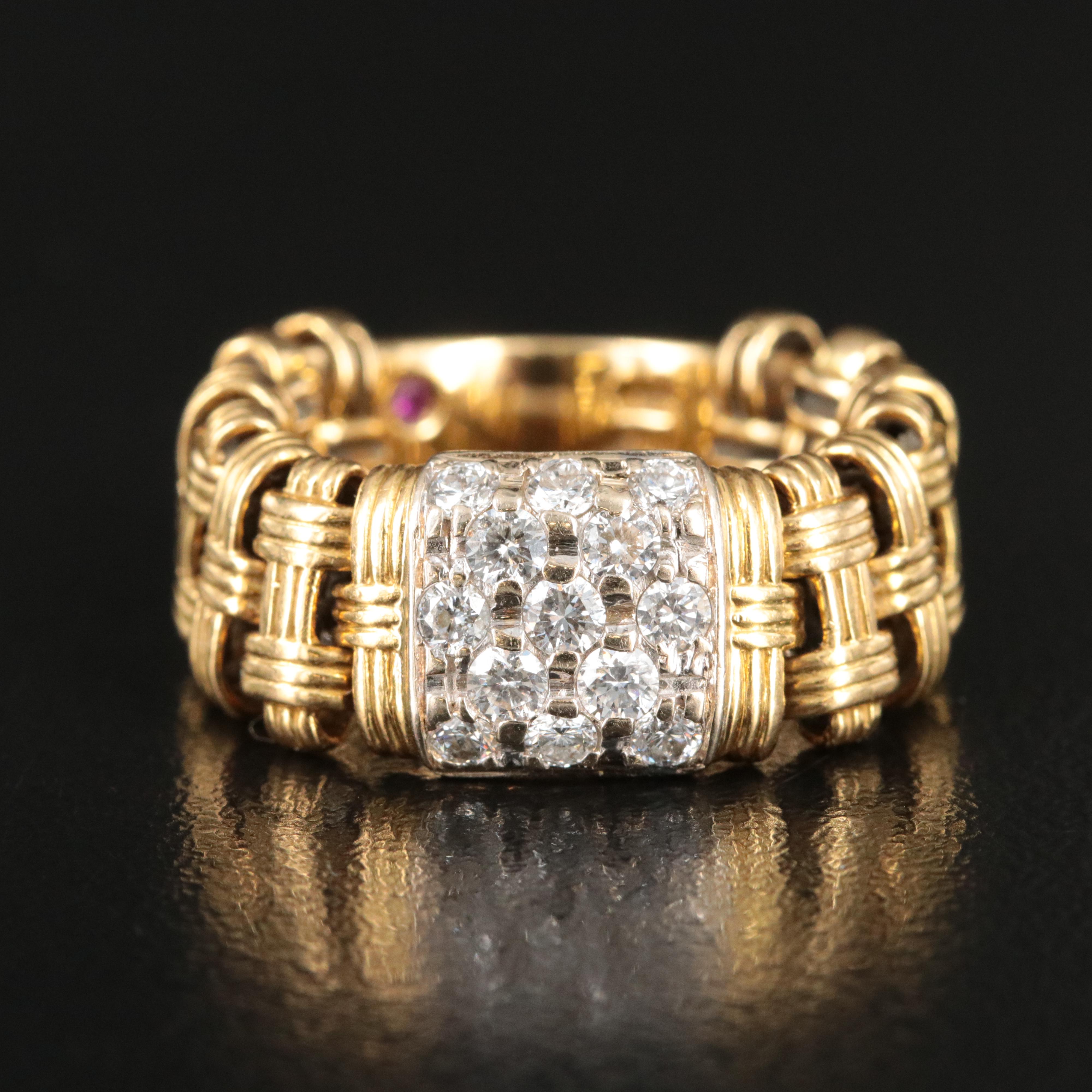 Roberto Coin Appassionata 18K 0.66 CTW Diamond Flexible Band