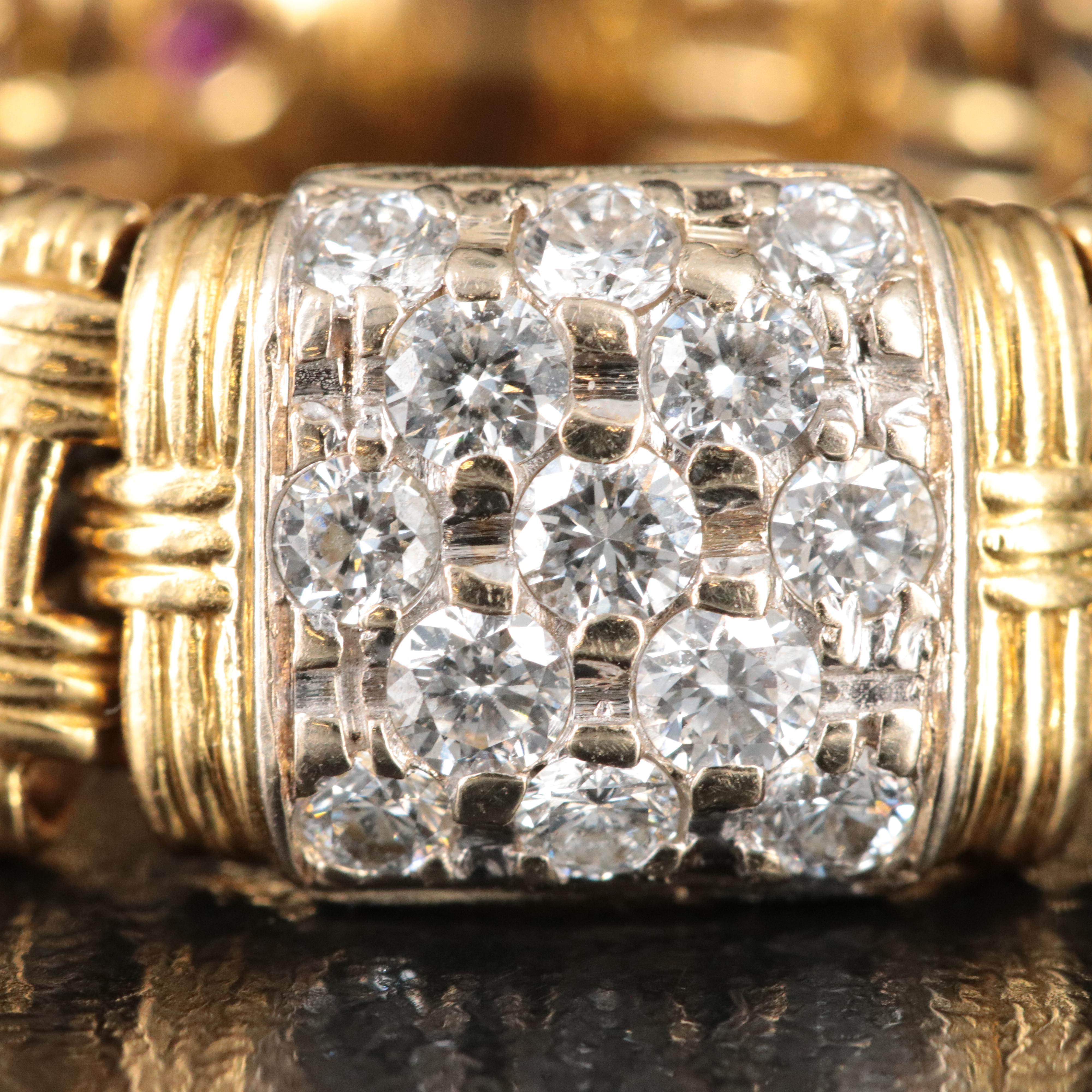 Roberto Coin Appassionata 18K 0.66 CTW Diamond Flexible Band