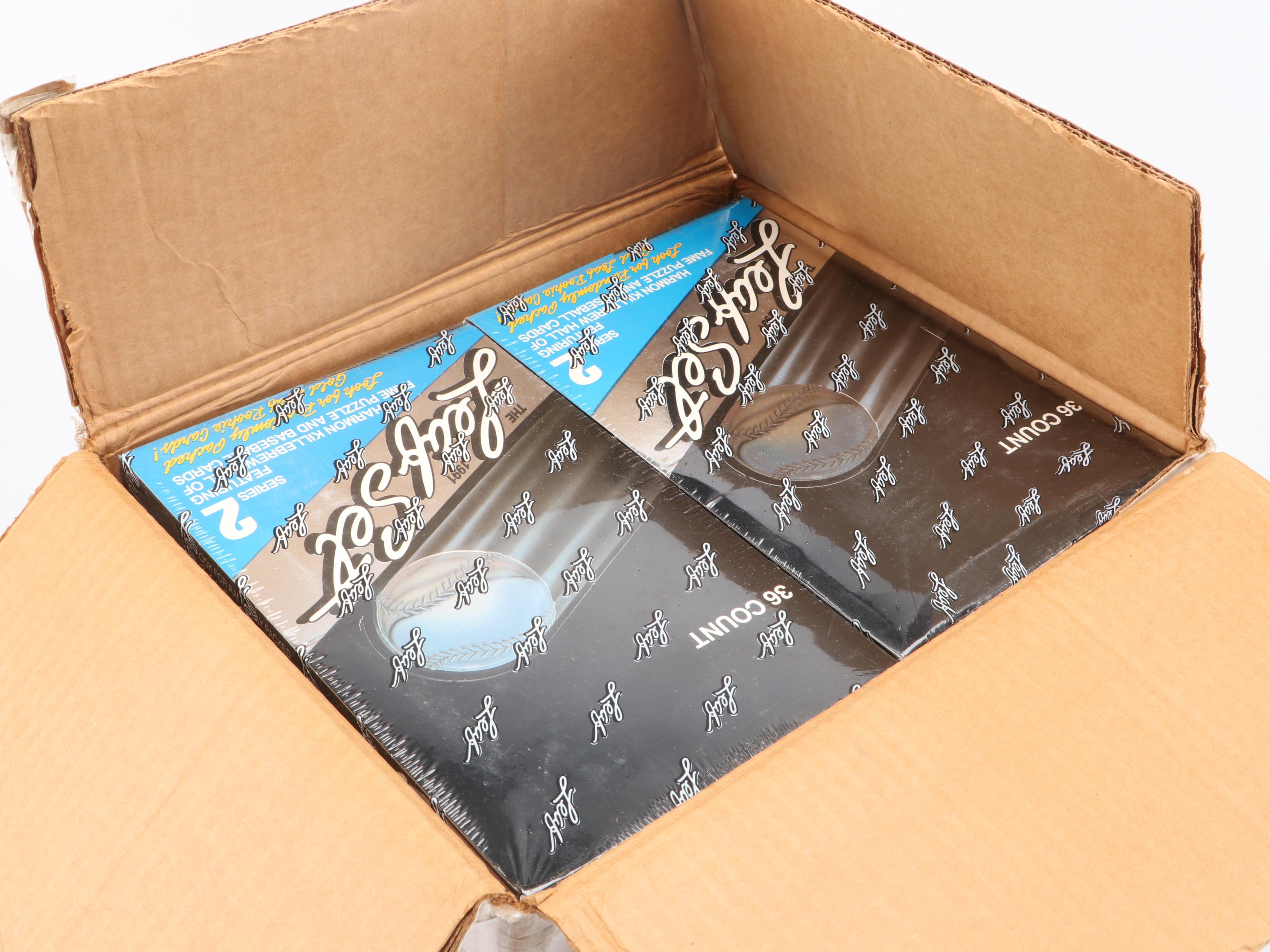 1991 Leaf Series Two Sealed Baseball Card Boxes with Open Case