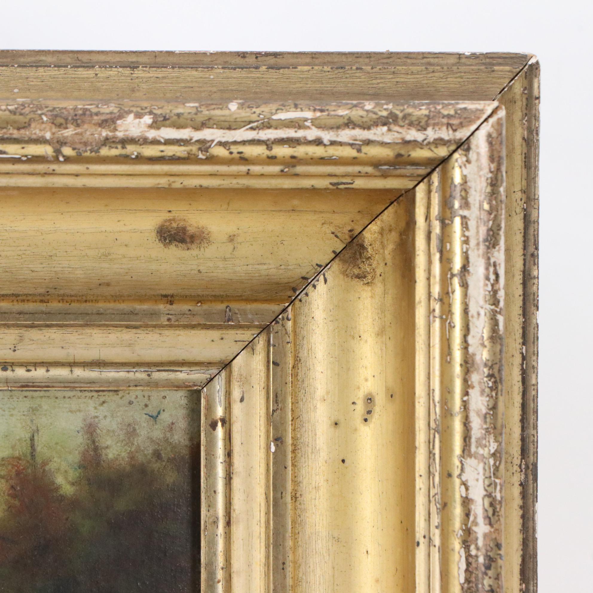 Tonalist Woodland Landscape Oil Painting, Circa 1900