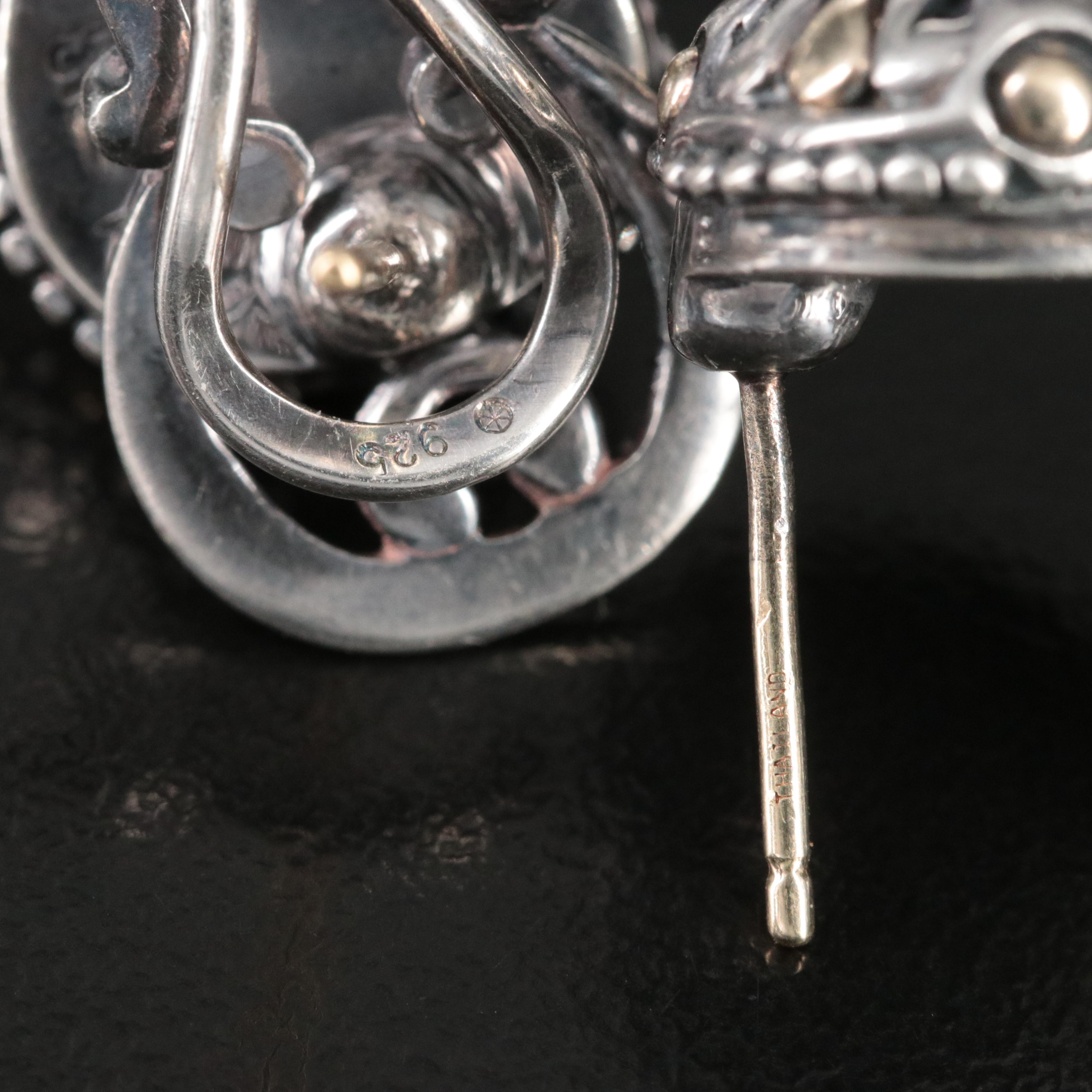 John Hardy Jaisalmer Sterlingo, Peridot and Citrine Earrings with 18K Accents