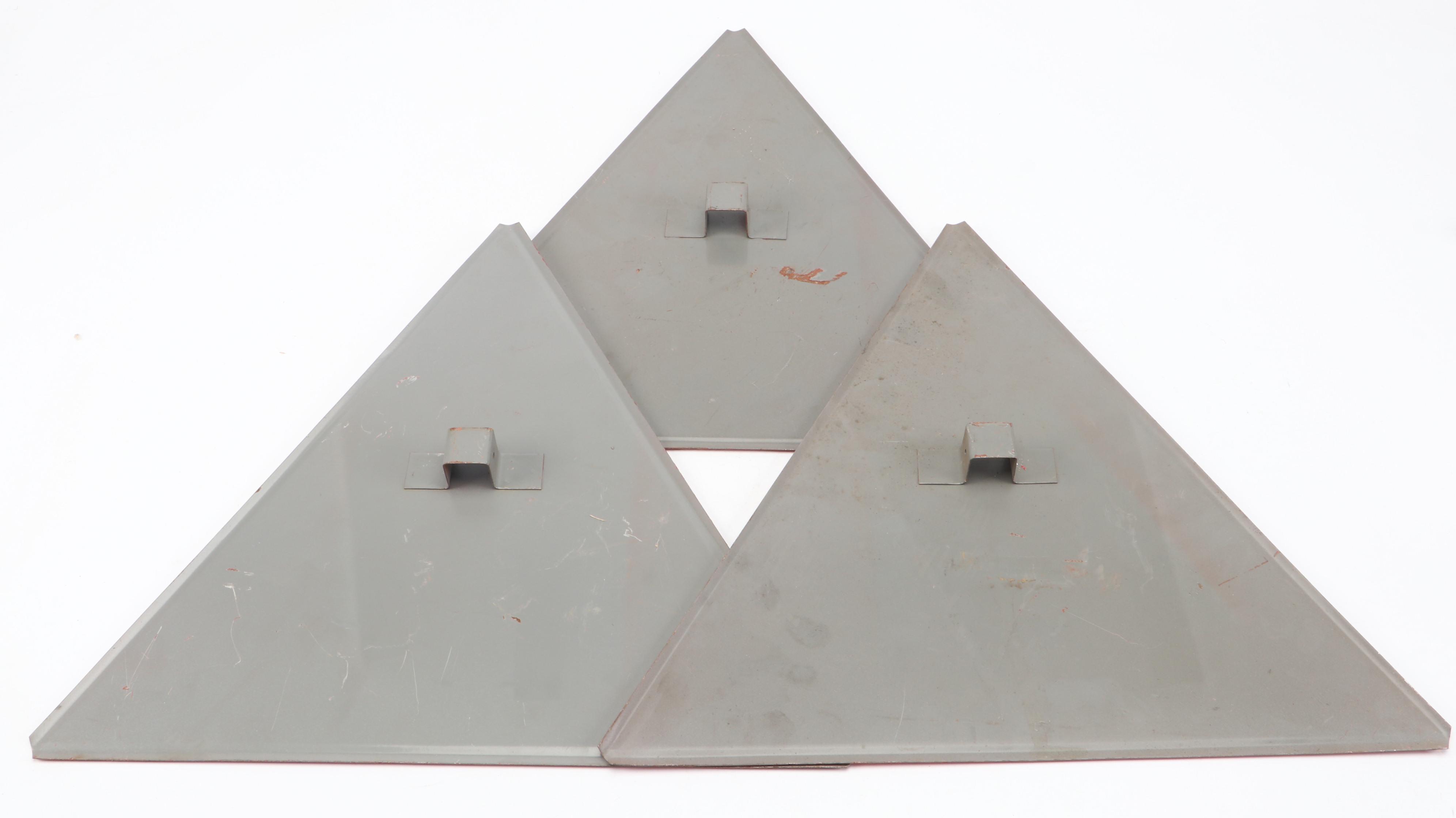 Pedestrian Crossing, Right of Way and Railroad Crossing Dutch Metal Street Signs