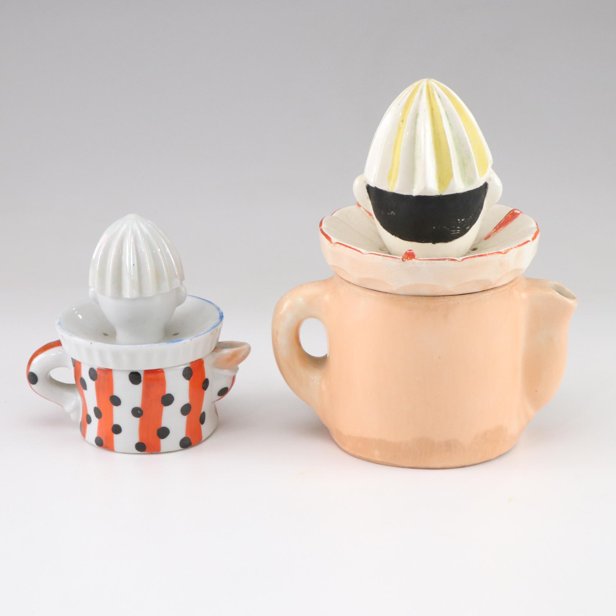 Ceramic Japanese Clown Juicer Reamers