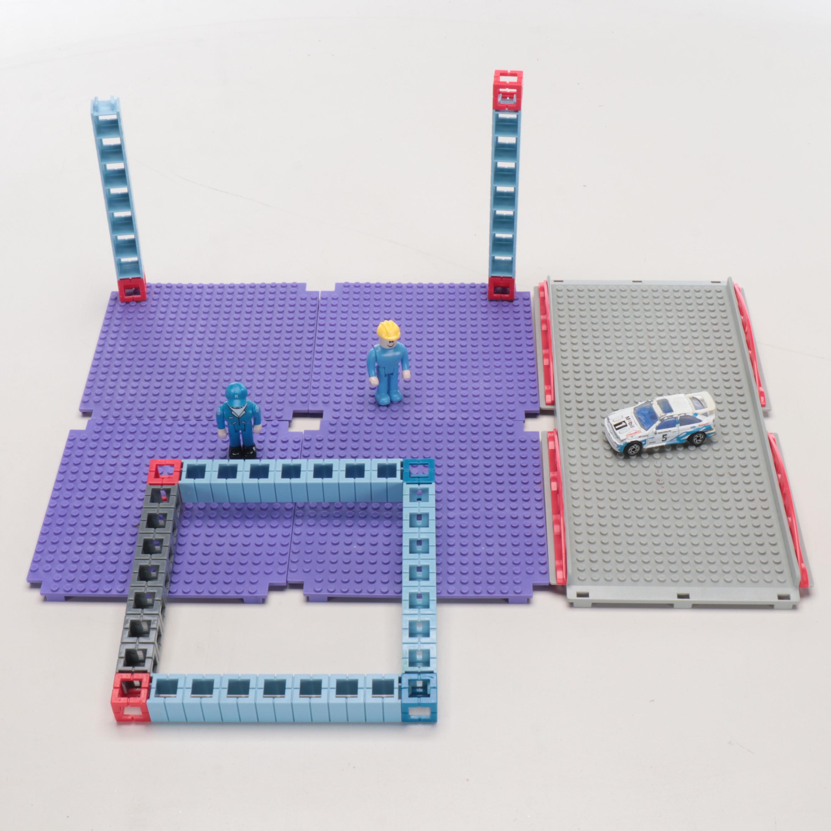 Rokenbok ROK Blocks, Base Plates and Figures in Storage Tubs