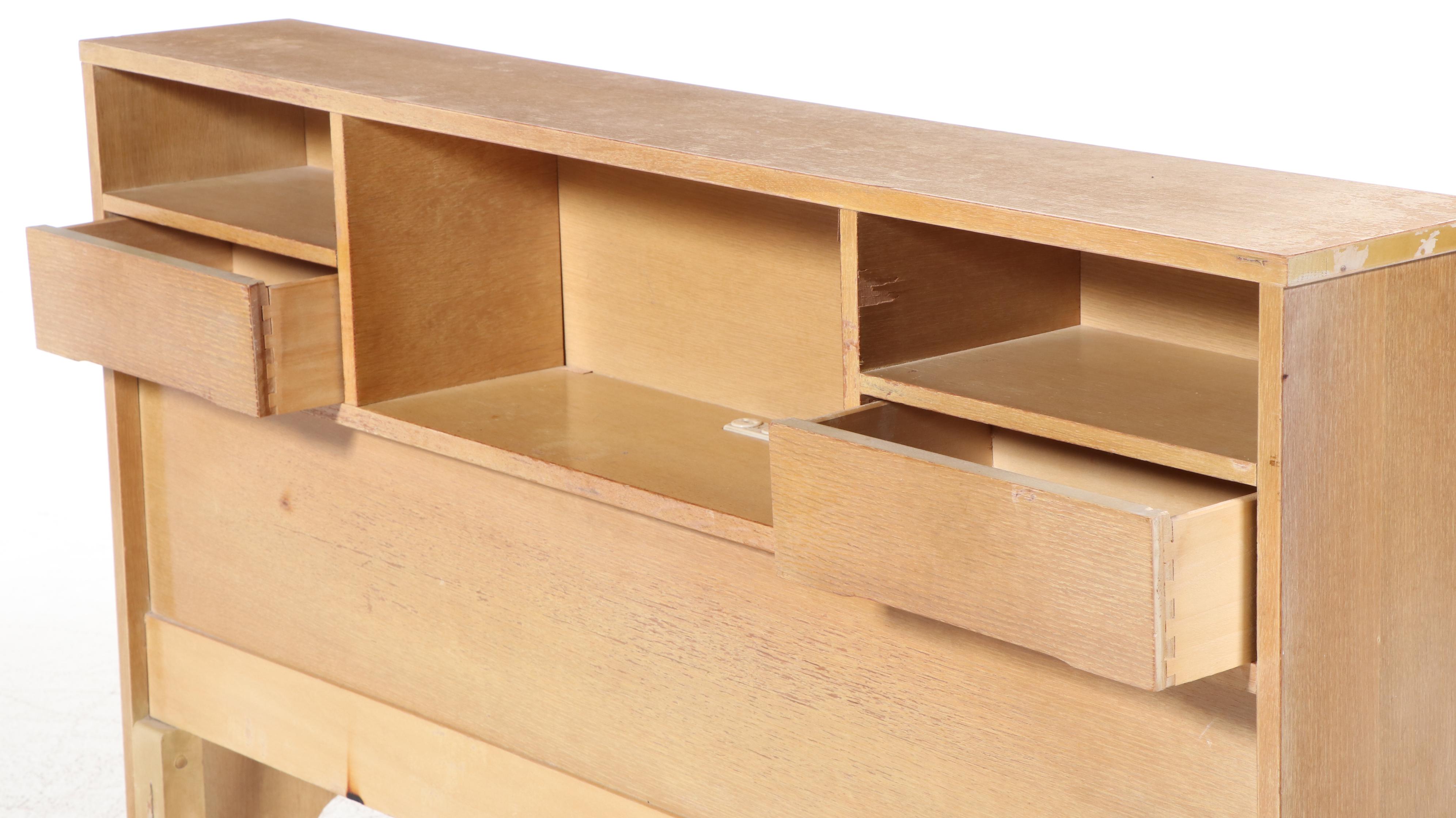 Mid Century Modern Oak Full Size Bed Frame