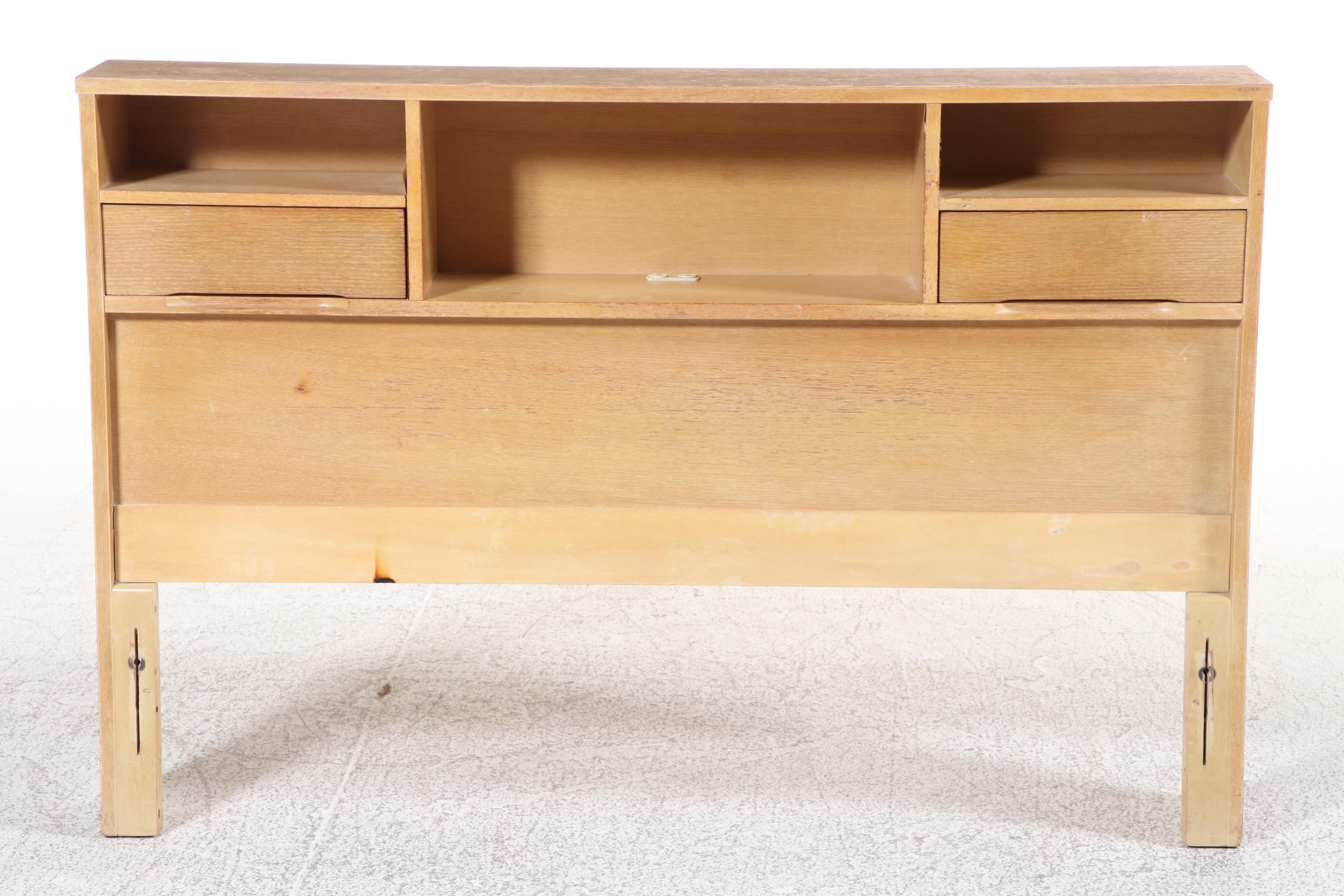 Mid Century Modern Oak Full Size Bed Frame