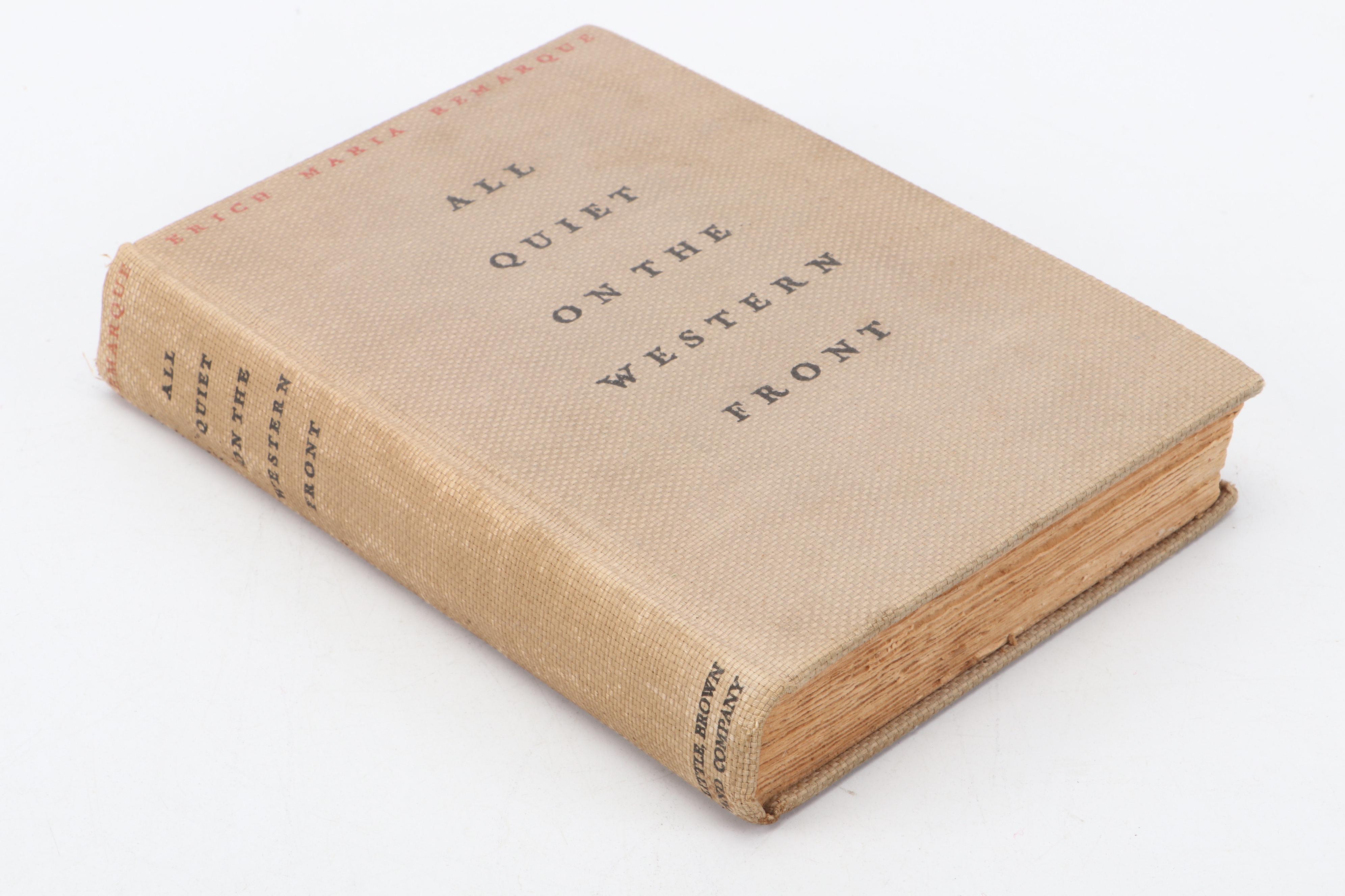 First Edition "All Quiet on the Western Front" by Erich Maria Remarque, 1929
