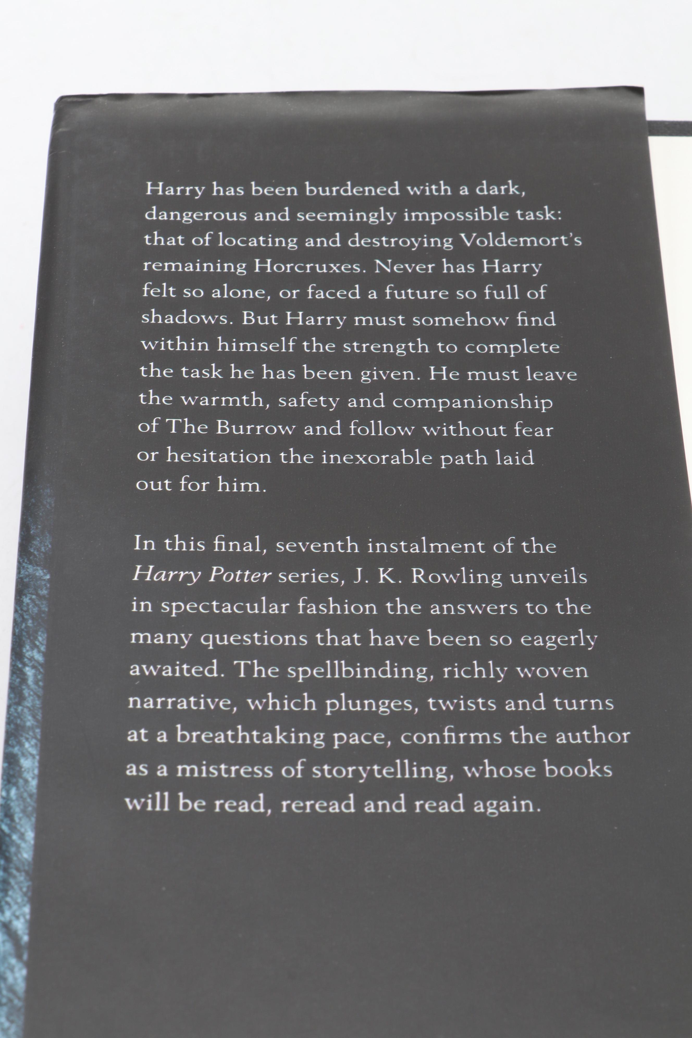 First UK Adult Edition "Harry Potter and the Deathly Hallows" by J. K. Rowling