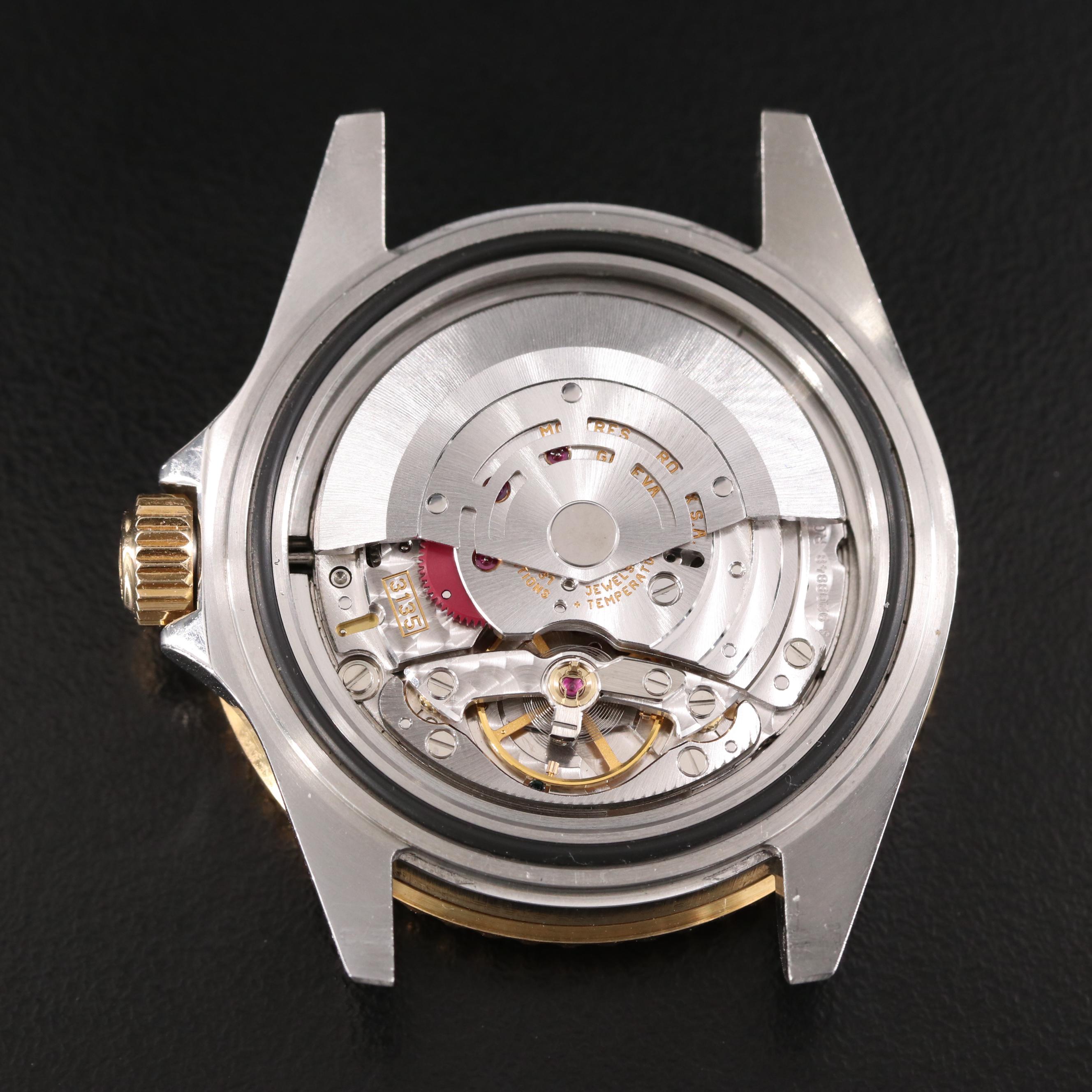 2001 Rolex Blue Dial 18K Bezel Blue Insert Submariner Watch