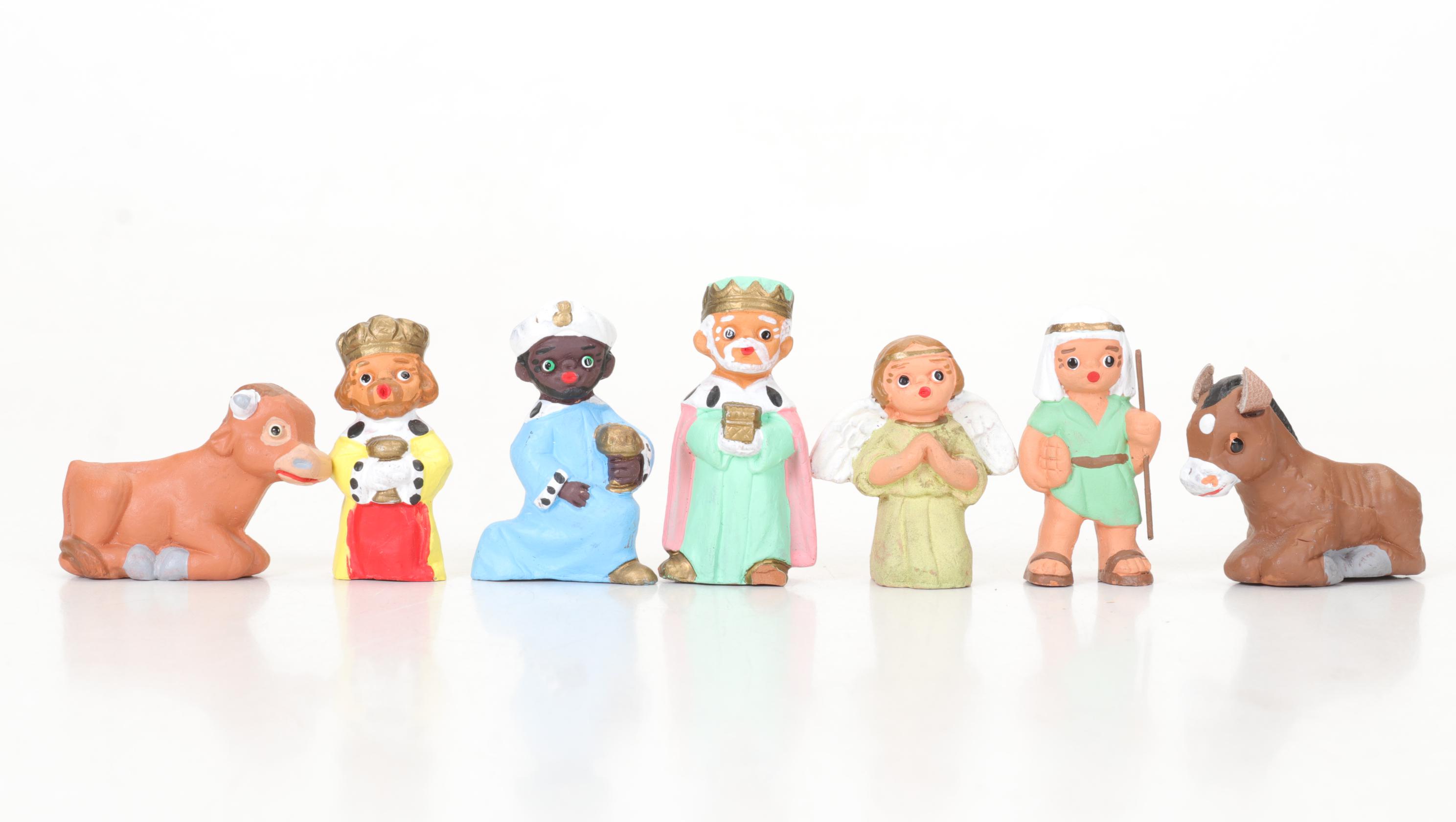 Spanish Terracotta Nativity Sets with Two Other Sets