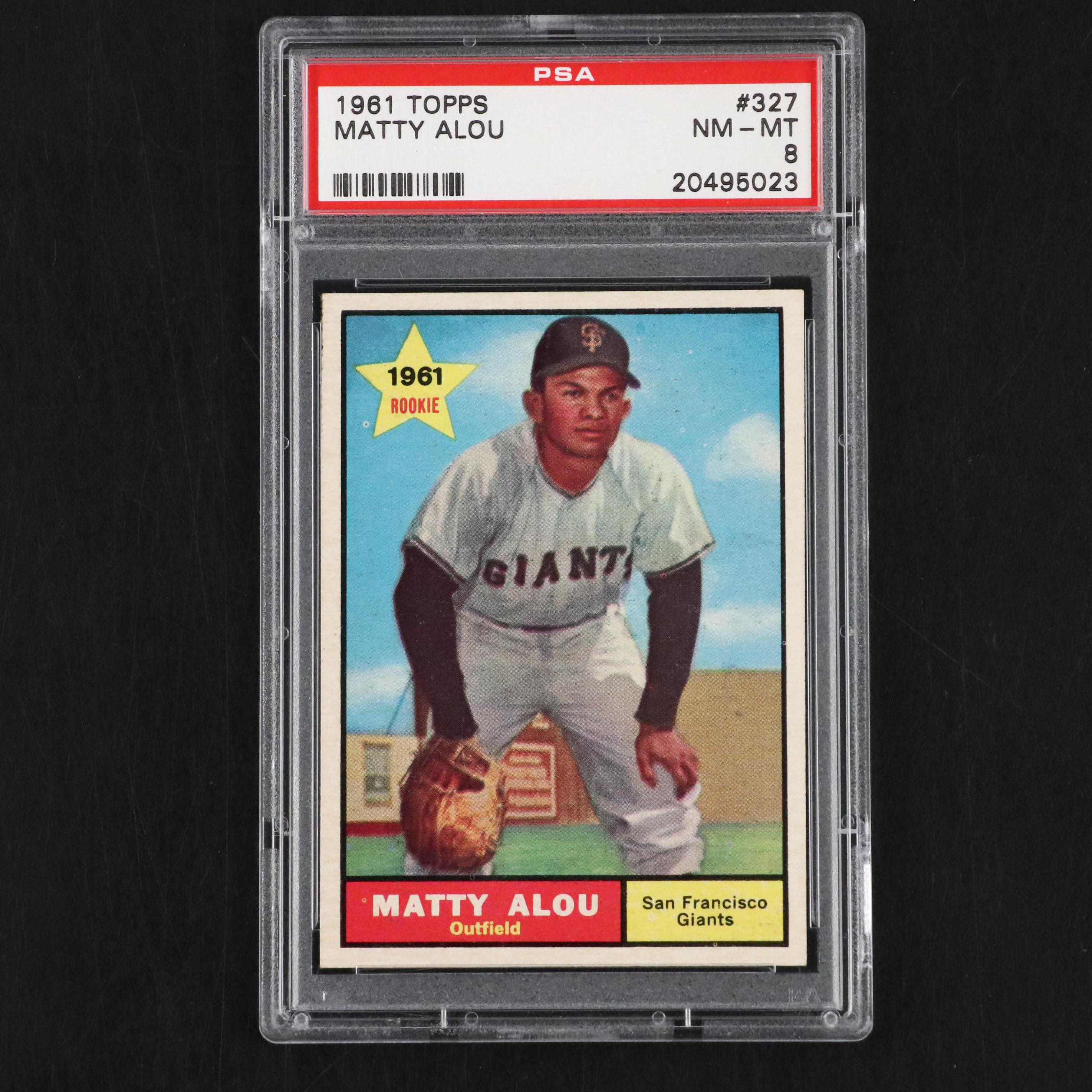 1961 Topps PSA Graded Baseball Cards Featuring Matty Alou Rookie and More