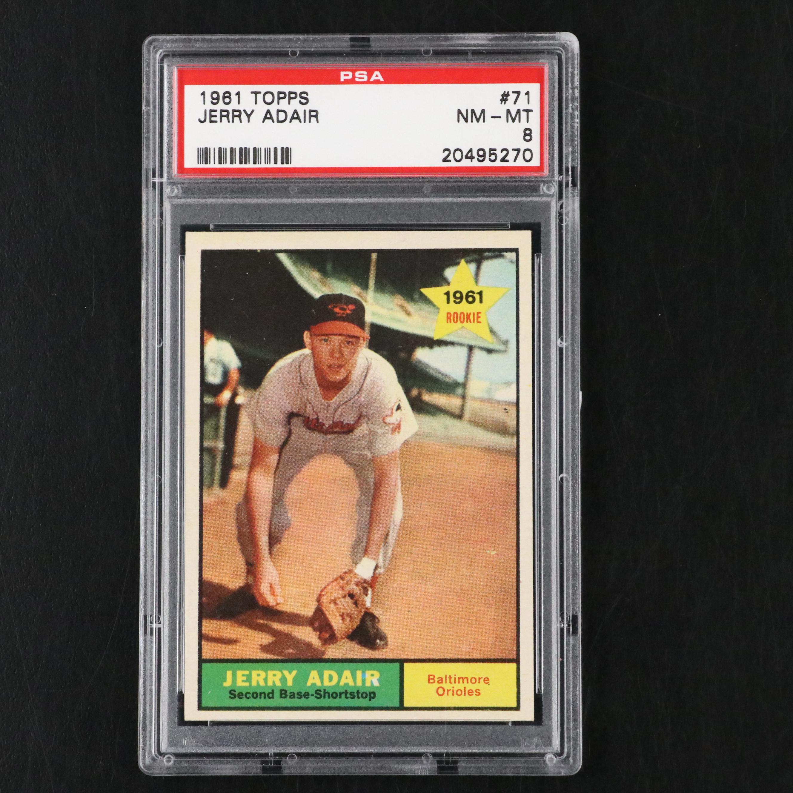 1961 Topps PSA Graded Baseball Cards Featuring Matty Alou Rookie and More