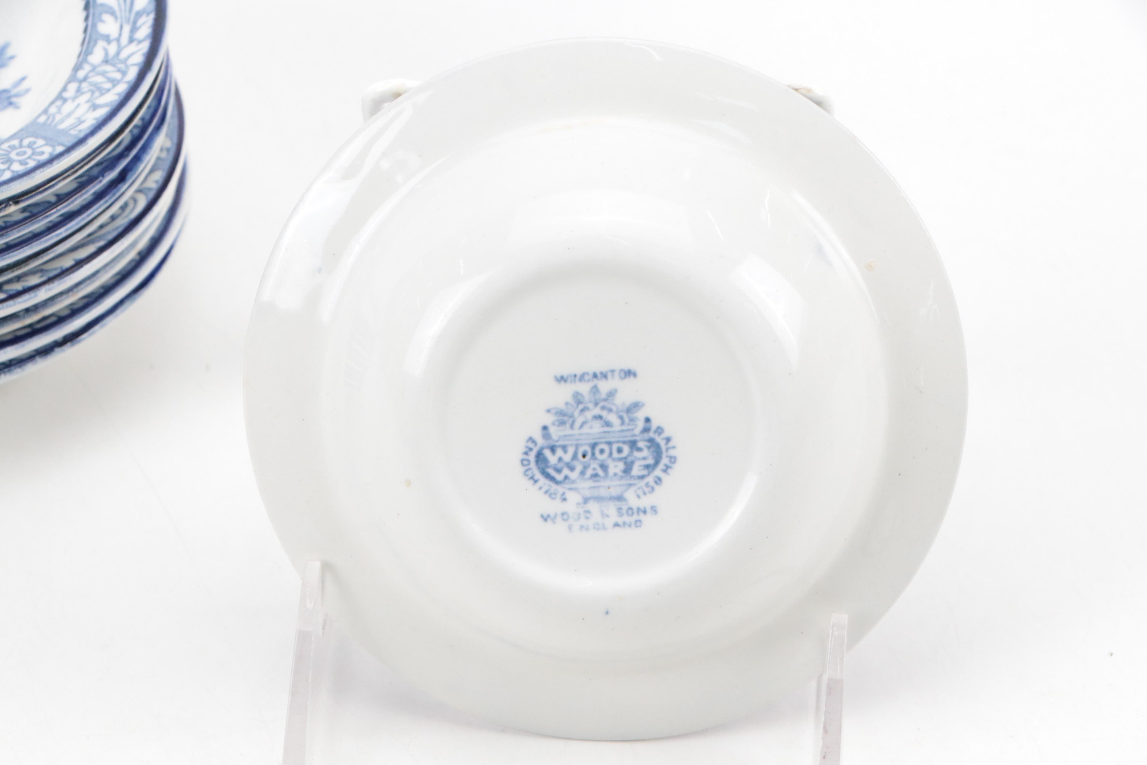 Wood & Sons "Wincanton Blue" Ironstone Dinnerware and Serveware