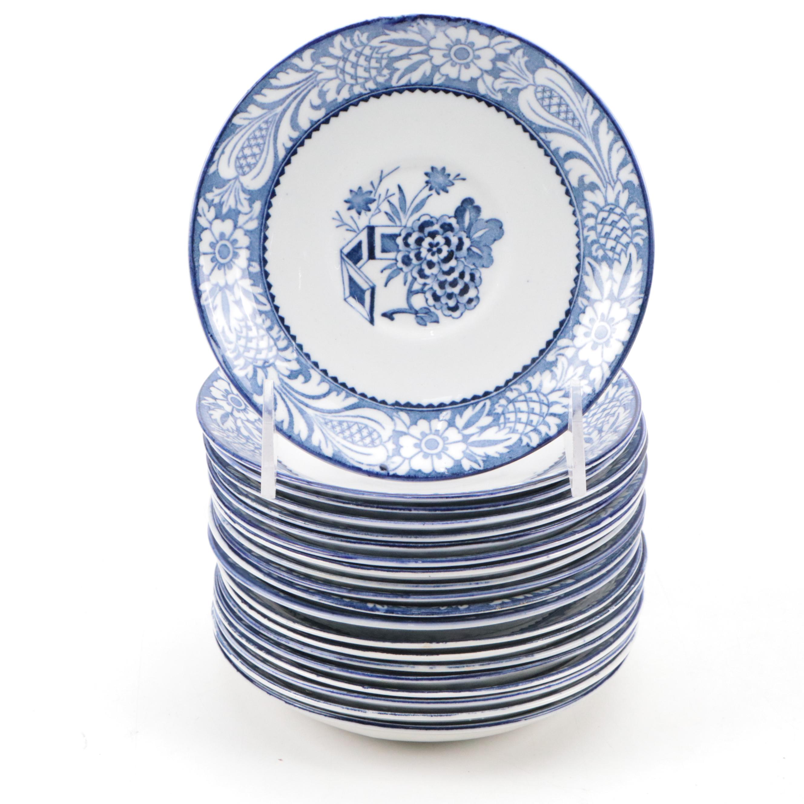 Wood & Sons "Wincanton Blue" Ironstone Dinnerware and Serveware