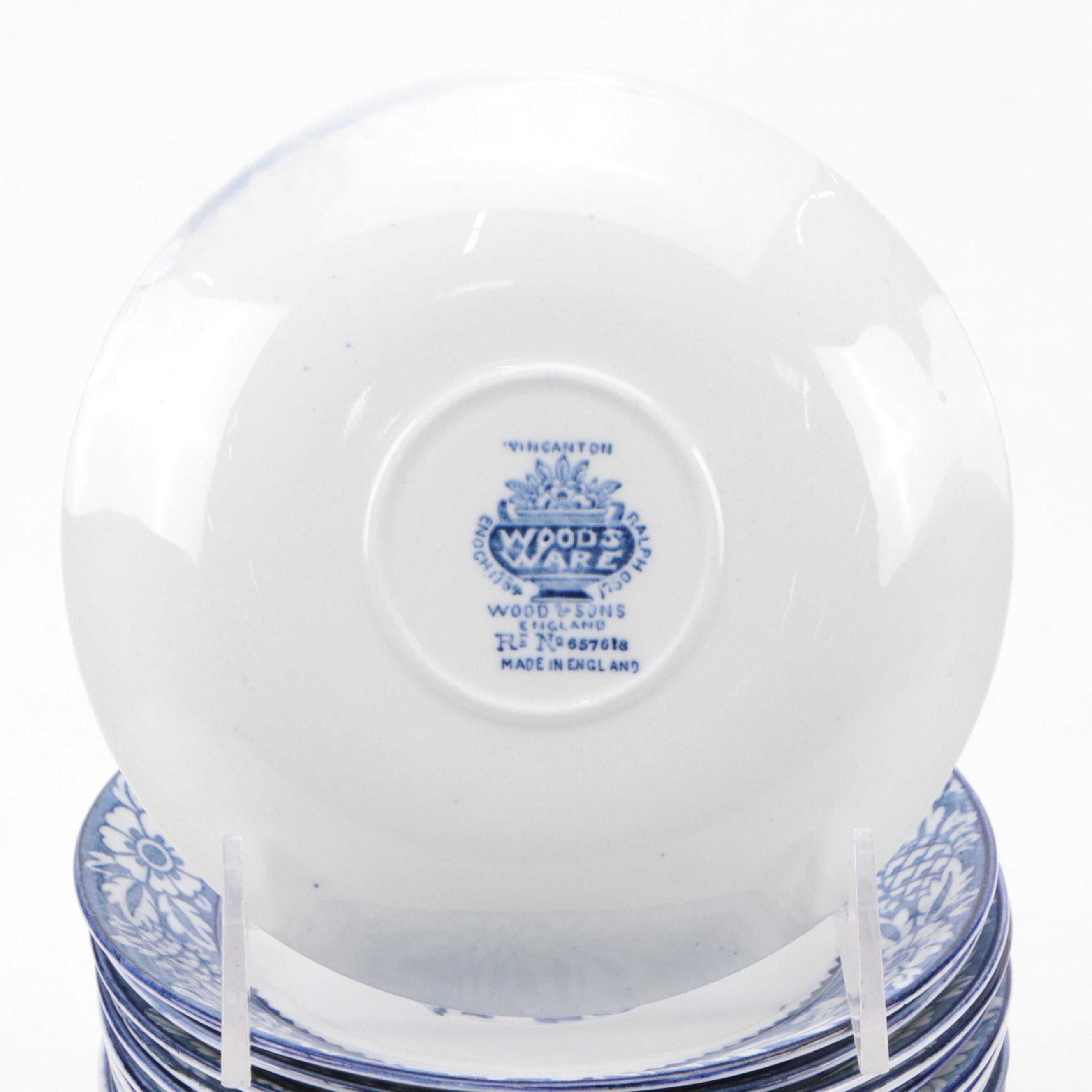 Wood & Sons "Wincanton Blue" Ironstone Dinnerware and Serveware