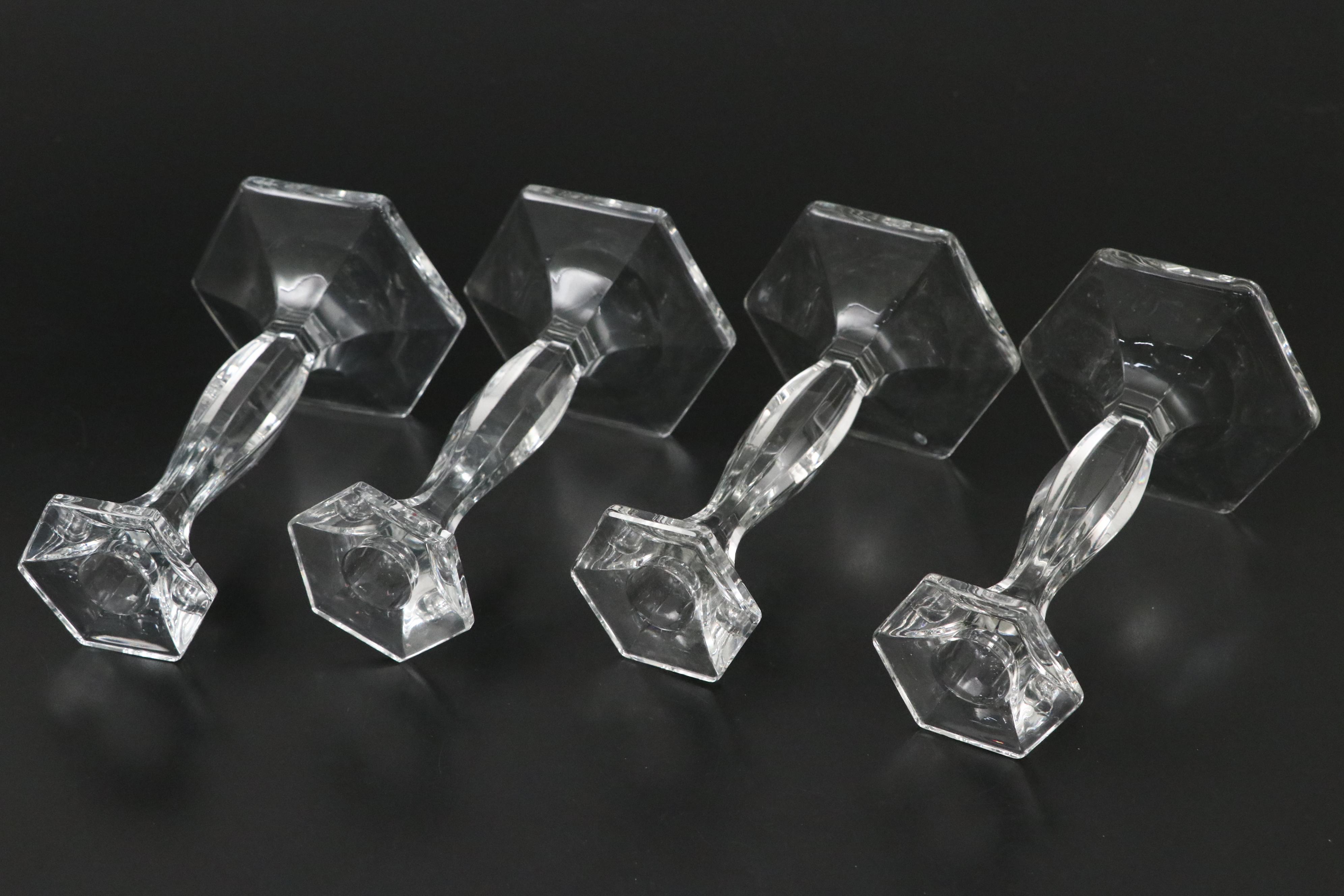 Heisey "Patrician" and Other Glass Candlesticks