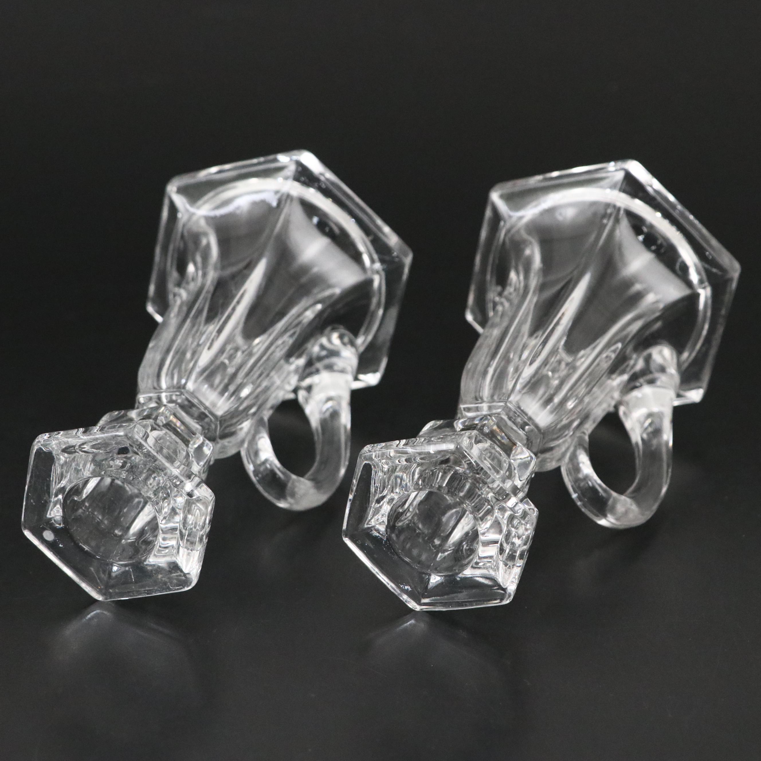 Heisey "Patrician" and Other Glass Candlesticks