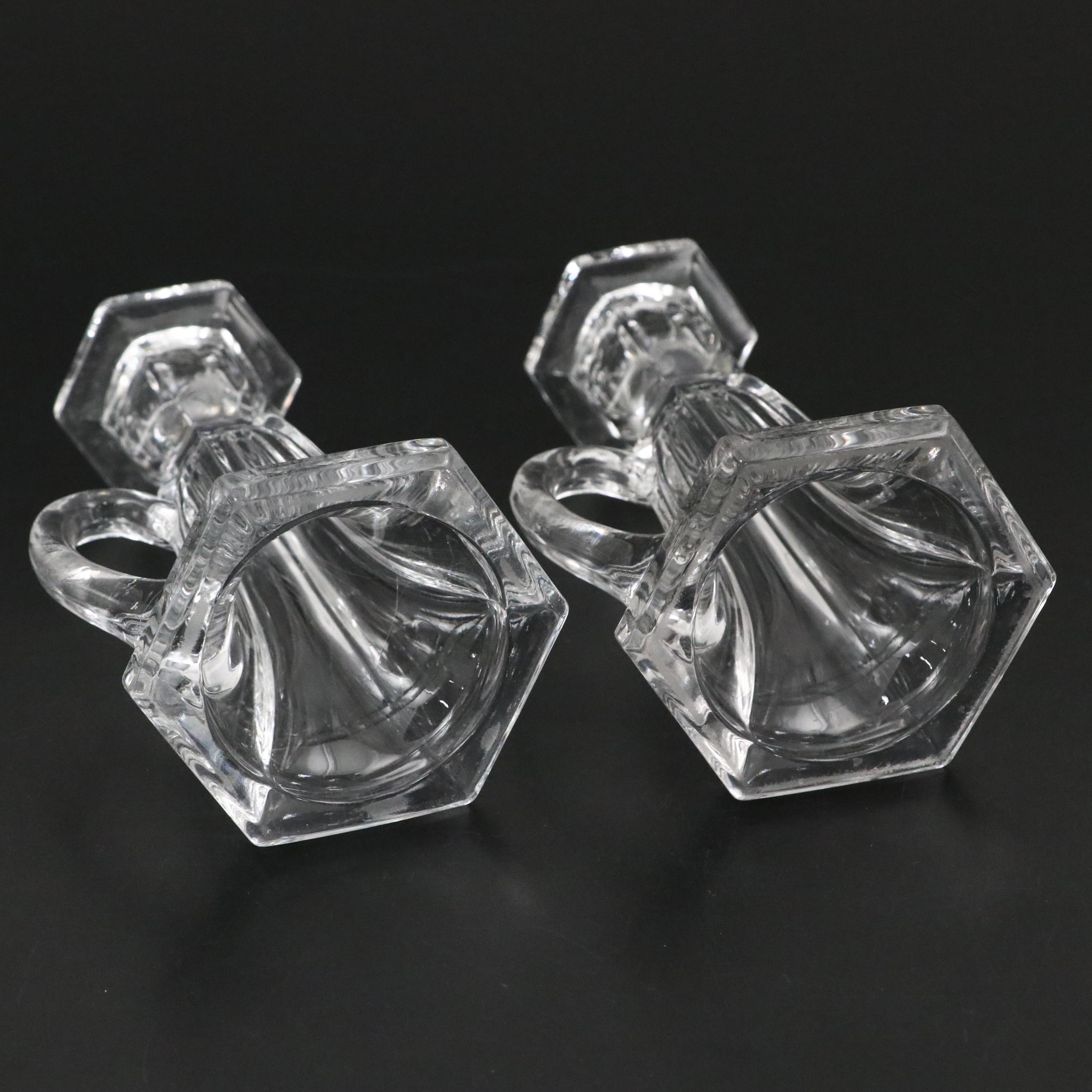 Heisey "Patrician" and Other Glass Candlesticks