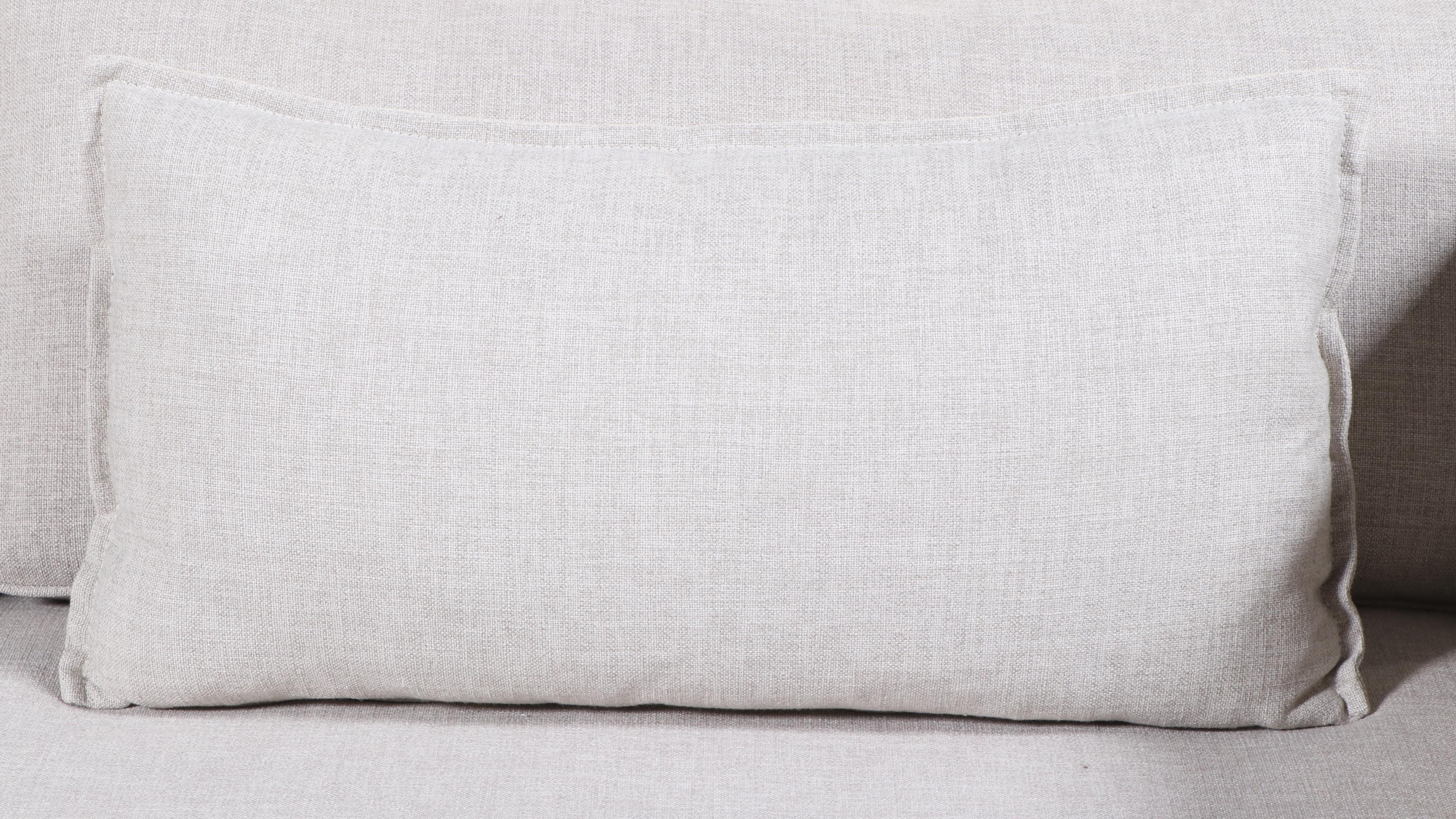 Modernist Style Grey Fabric Upholstered Sofa