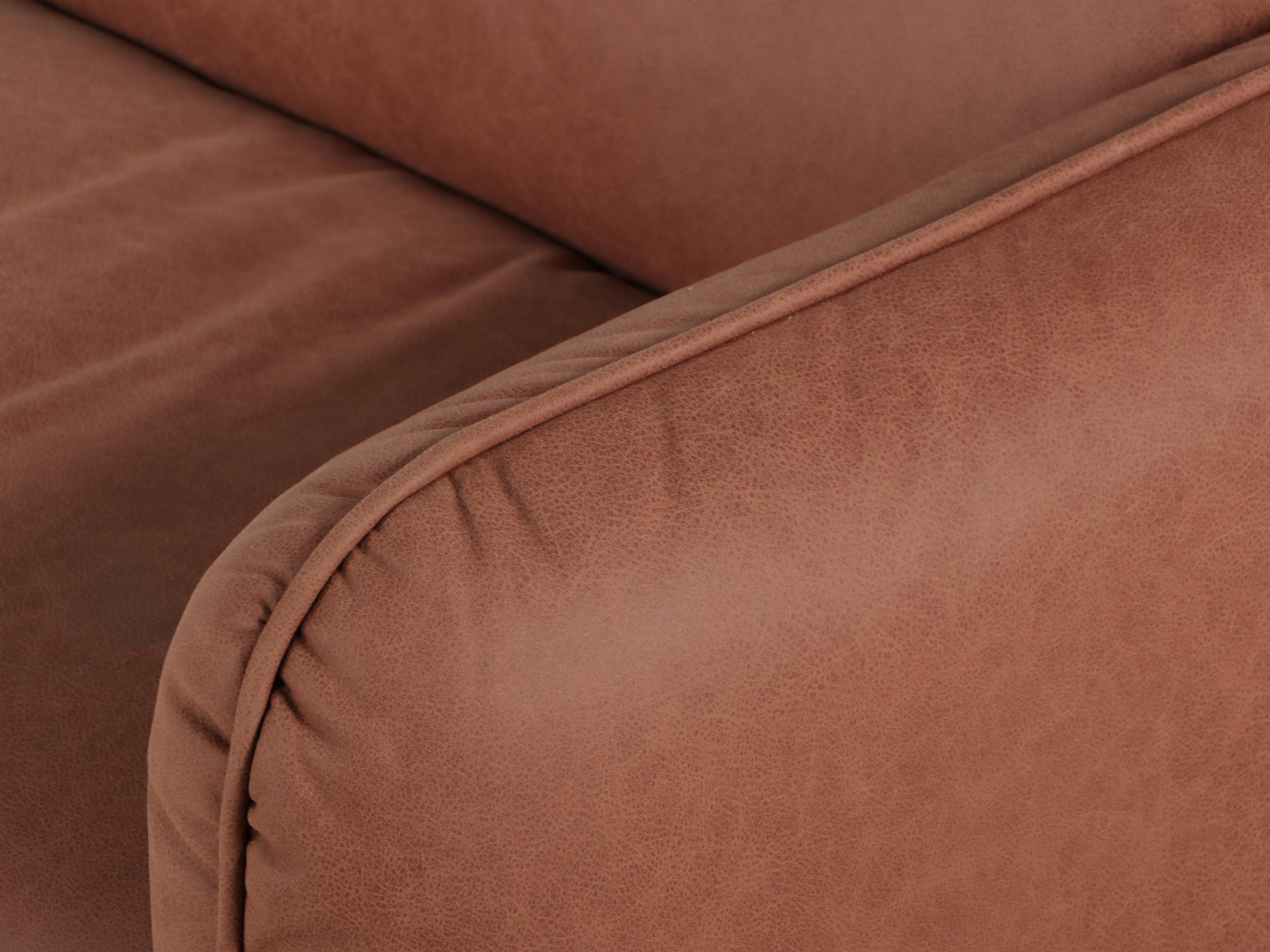 Modernist Style Brown Leather Sofa