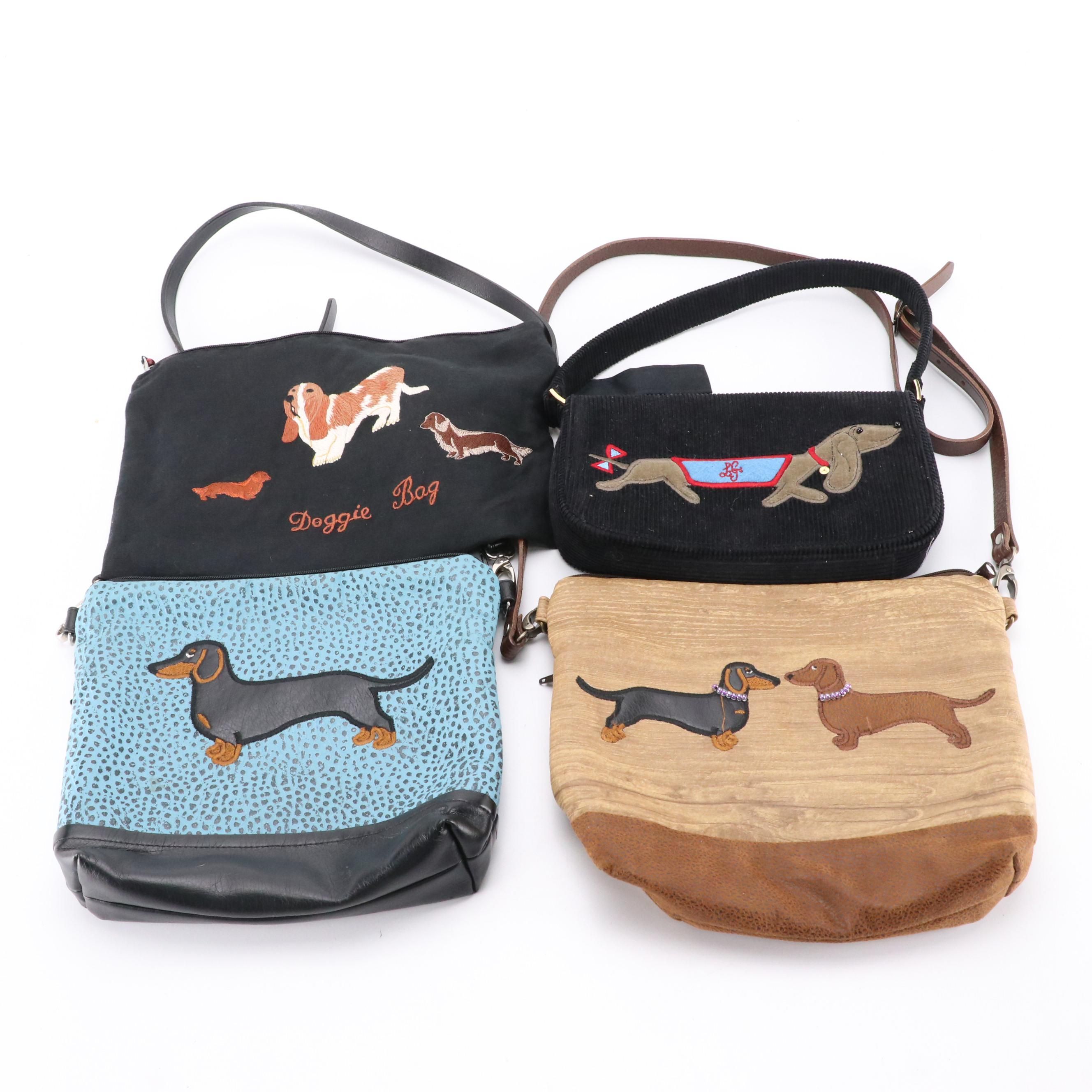 Oscars Creation Dachshund Appliqué Leather Bags, Lily Juliet Doggie Bag, More