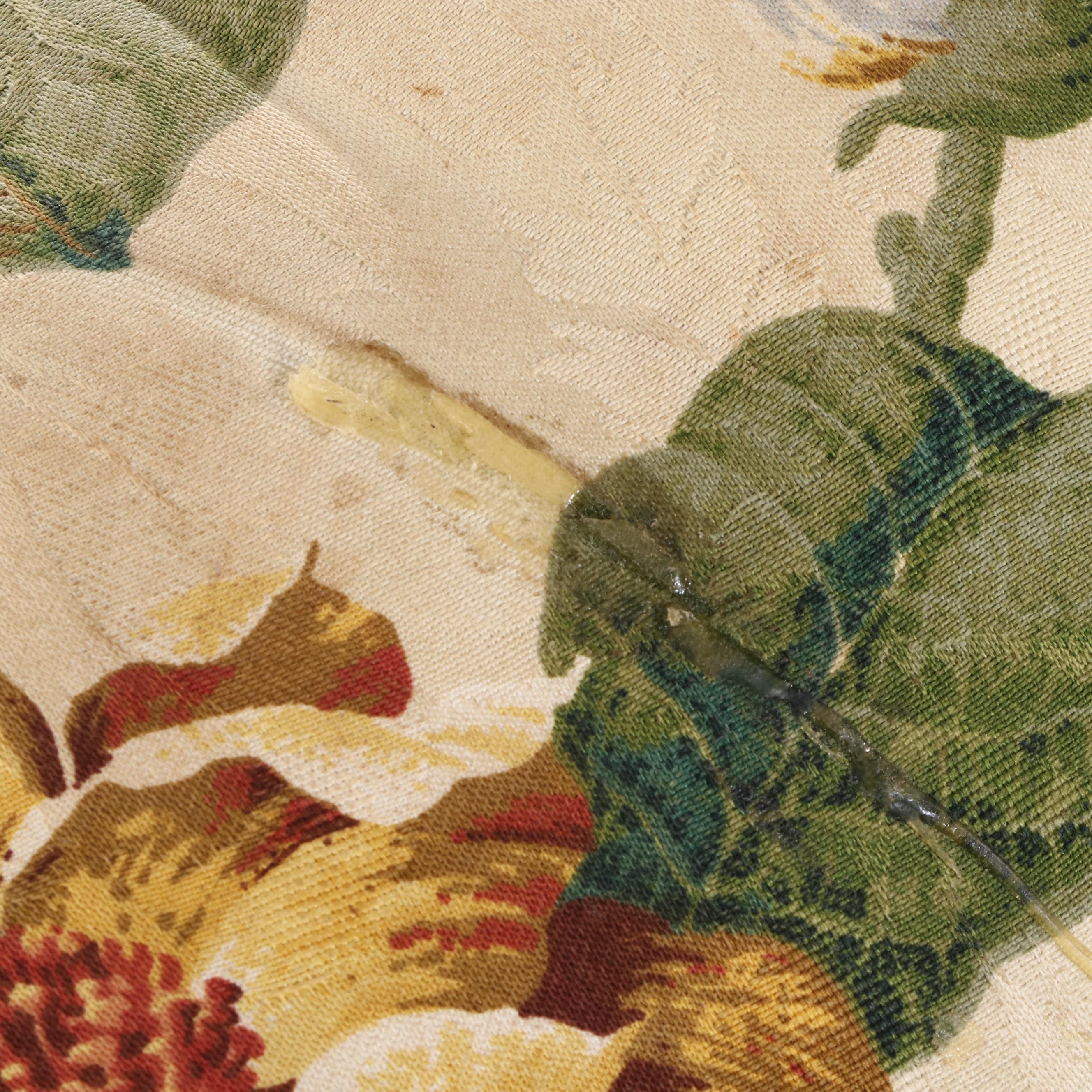 Victorian Style Mahogany and Buttoned-Down Easy Armchair with Ottoman