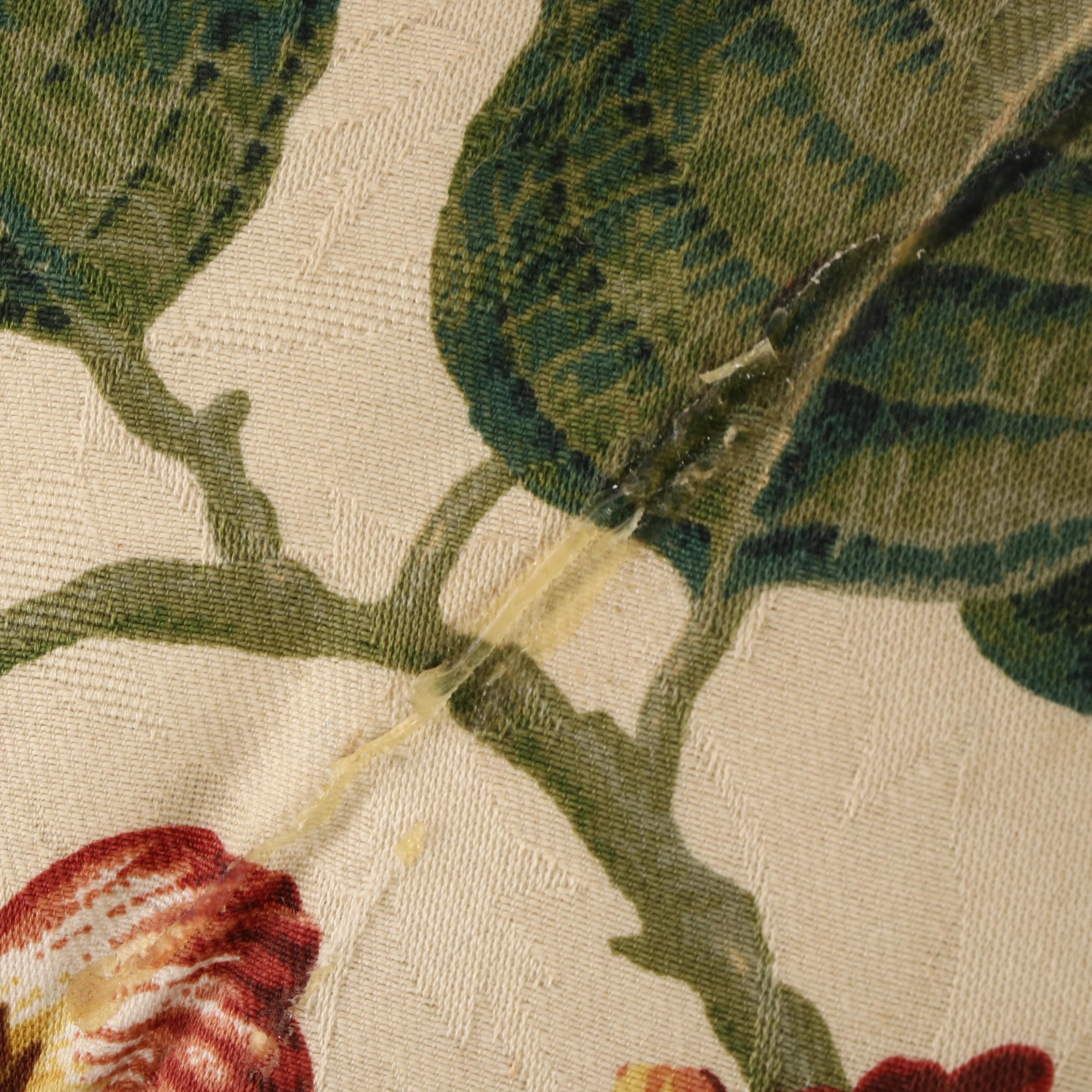 Victorian Style Mahogany and Buttoned-Down Easy Armchair with Ottoman