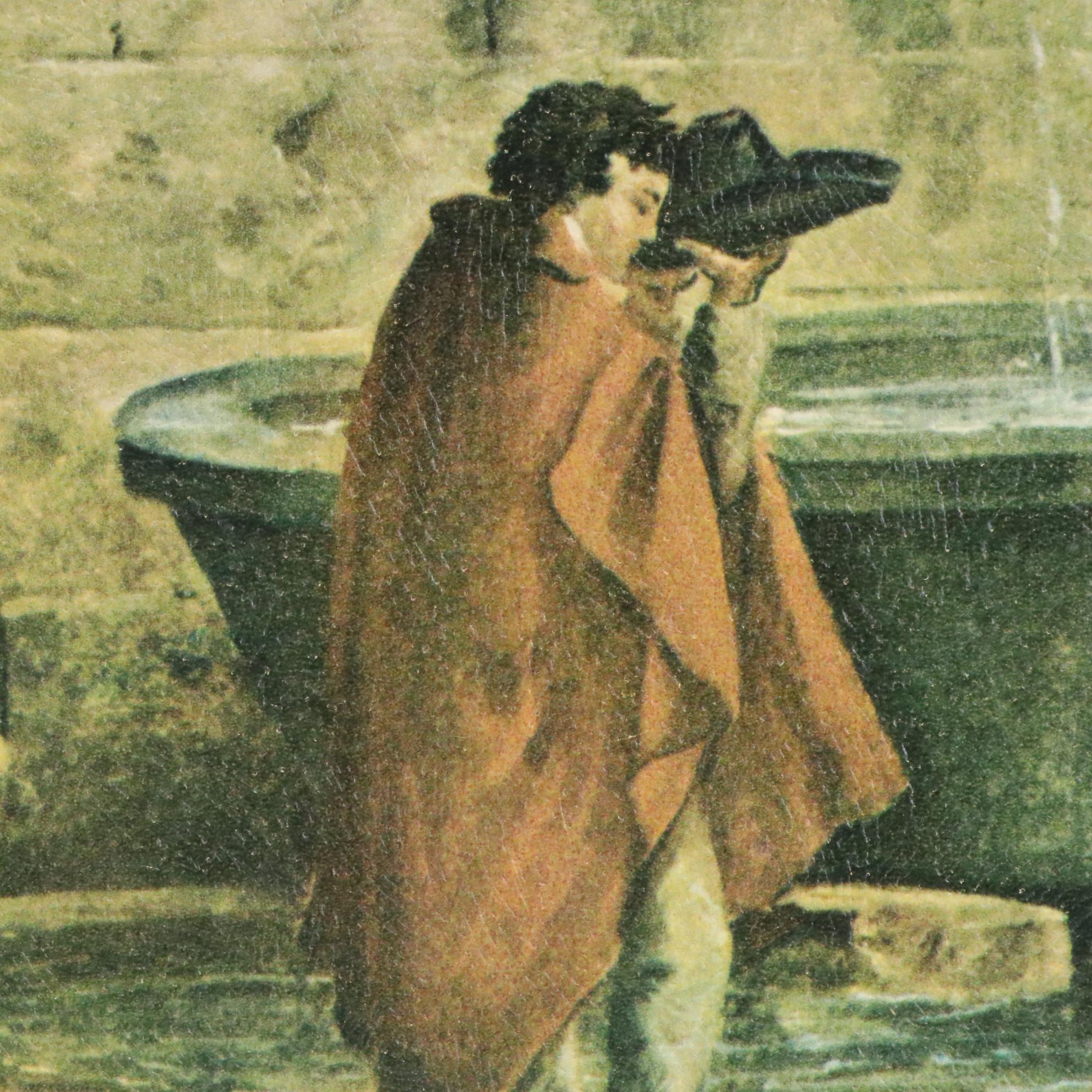 Embellished Giclée After Hubert Robert "Roman Garden"