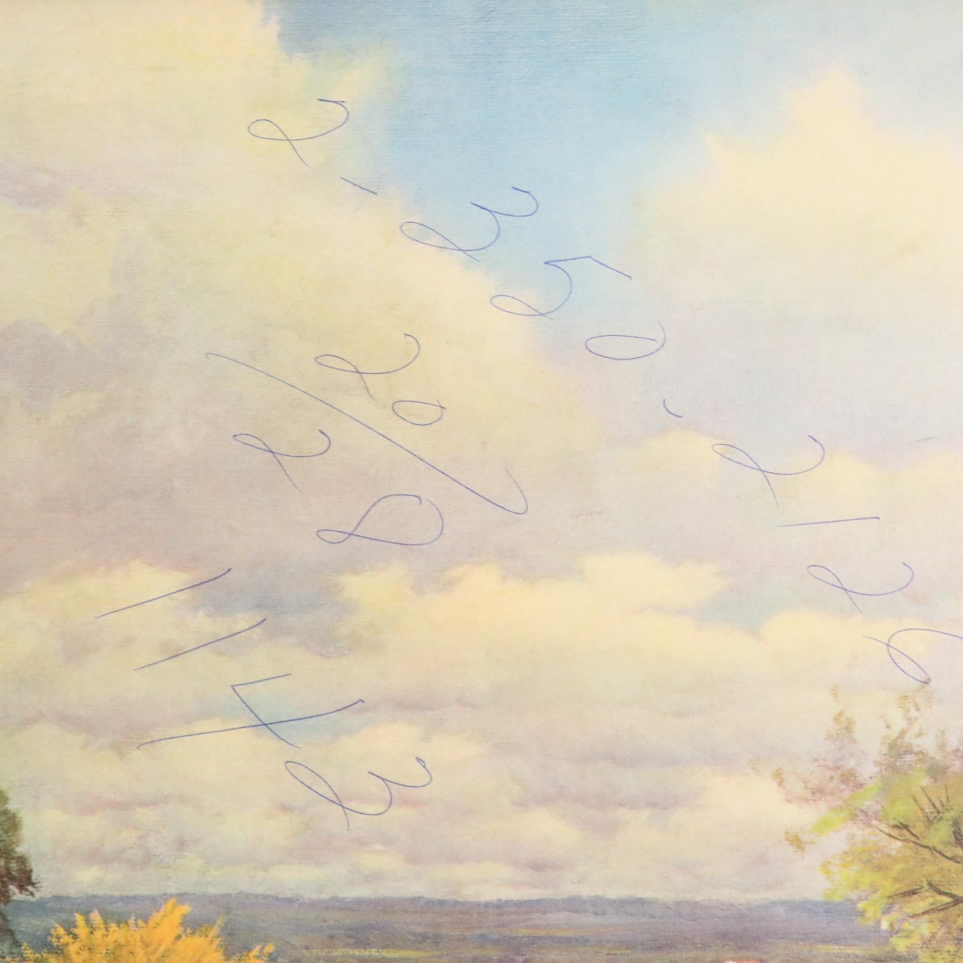 Embellished Giclée After Hubert Robert "Roman Garden"