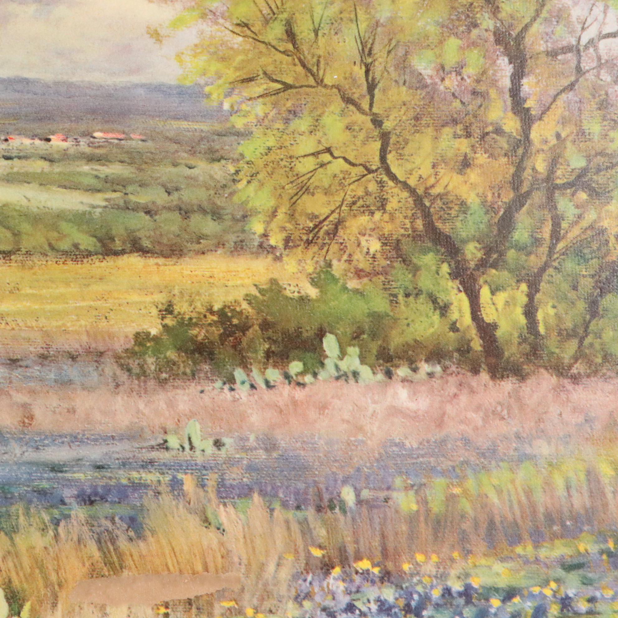 Embellished Giclée After Hubert Robert "Roman Garden"