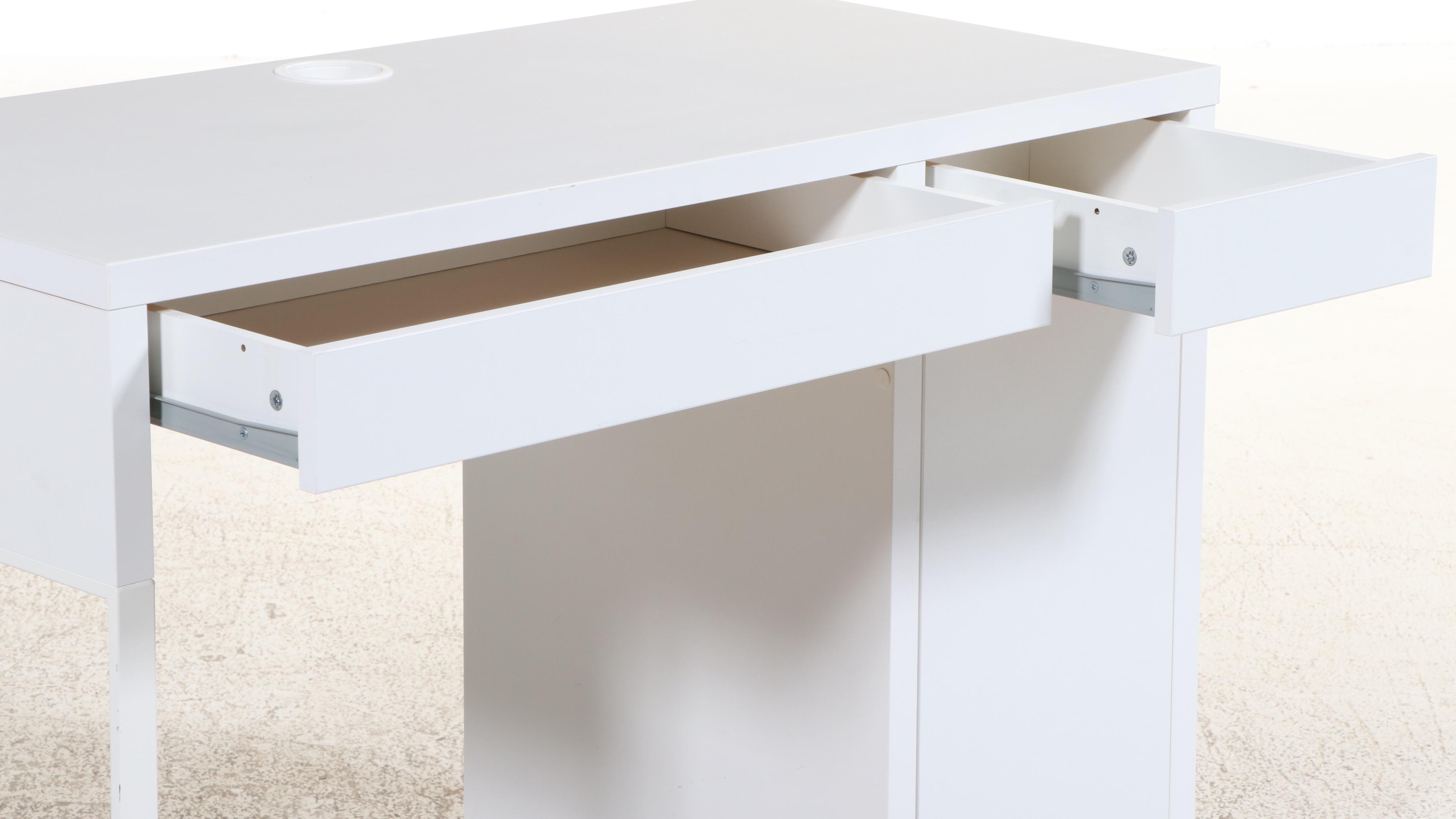 Henrik Preutz for IKEA "Micke" White Laminate and Powder-Coated Steel Desk