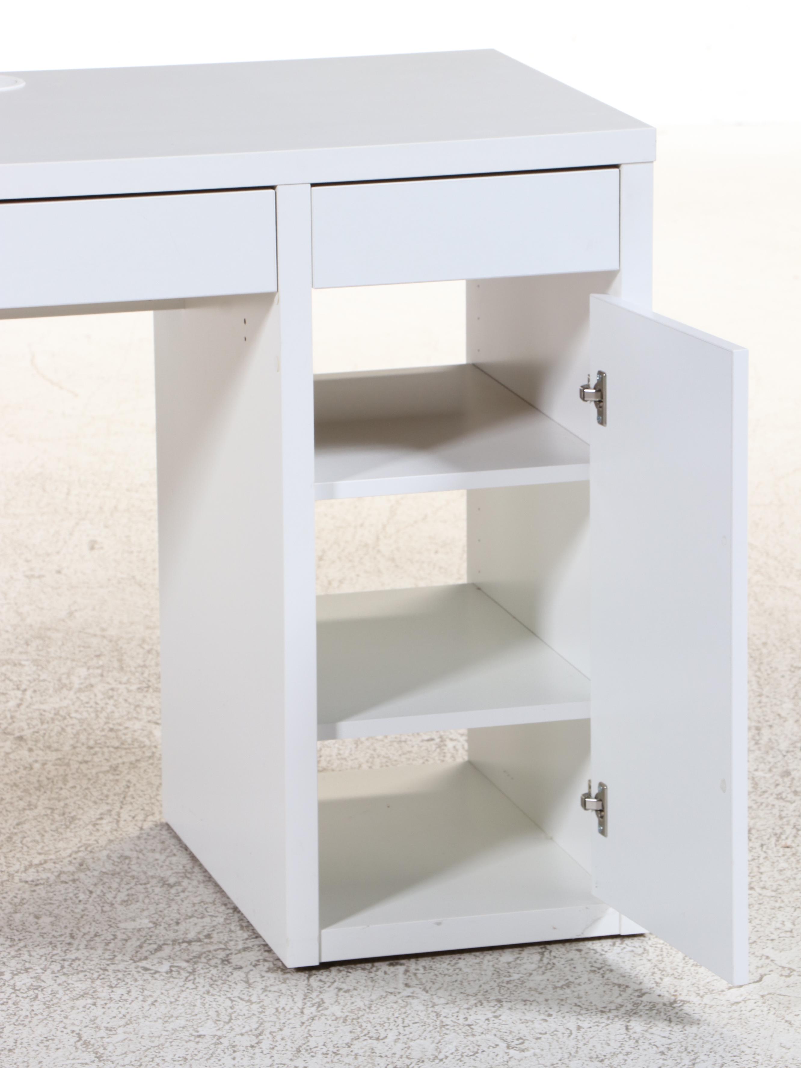 Henrik Preutz for IKEA "Micke" White Laminate and Powder-Coated Steel Desk