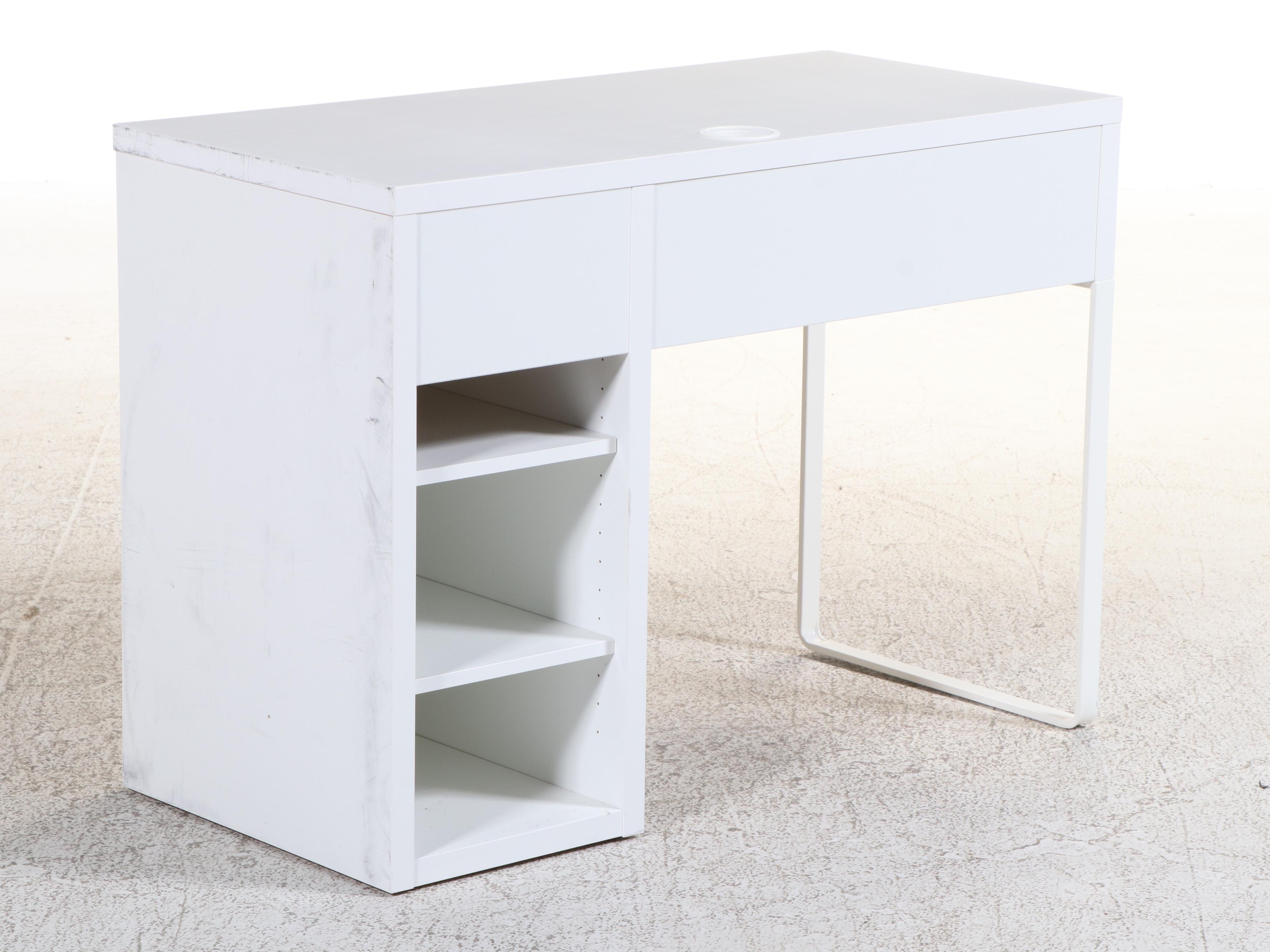 Henrik Preutz for IKEA "Micke" White Laminate and Powder-Coated Steel Desk