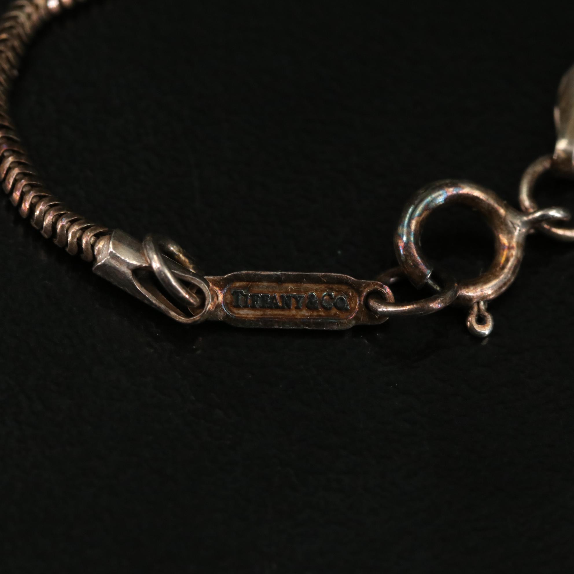 Tiffany & Co. Sterling T & Co. 1837 Bar Pendant Necklace