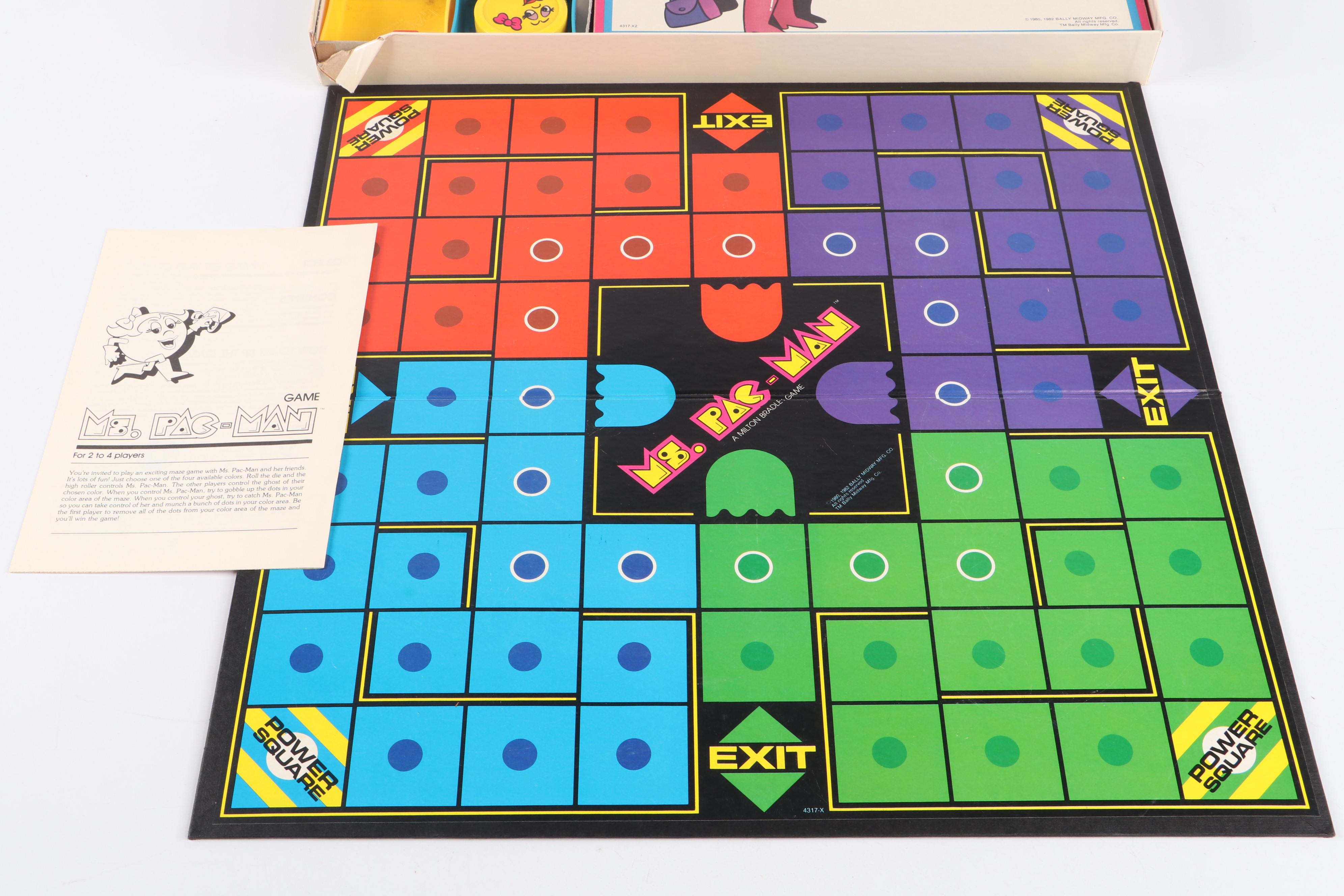 Milton Bradley "Pac-Man" and "Ms. Pac-Man" Games, Late 20th Century