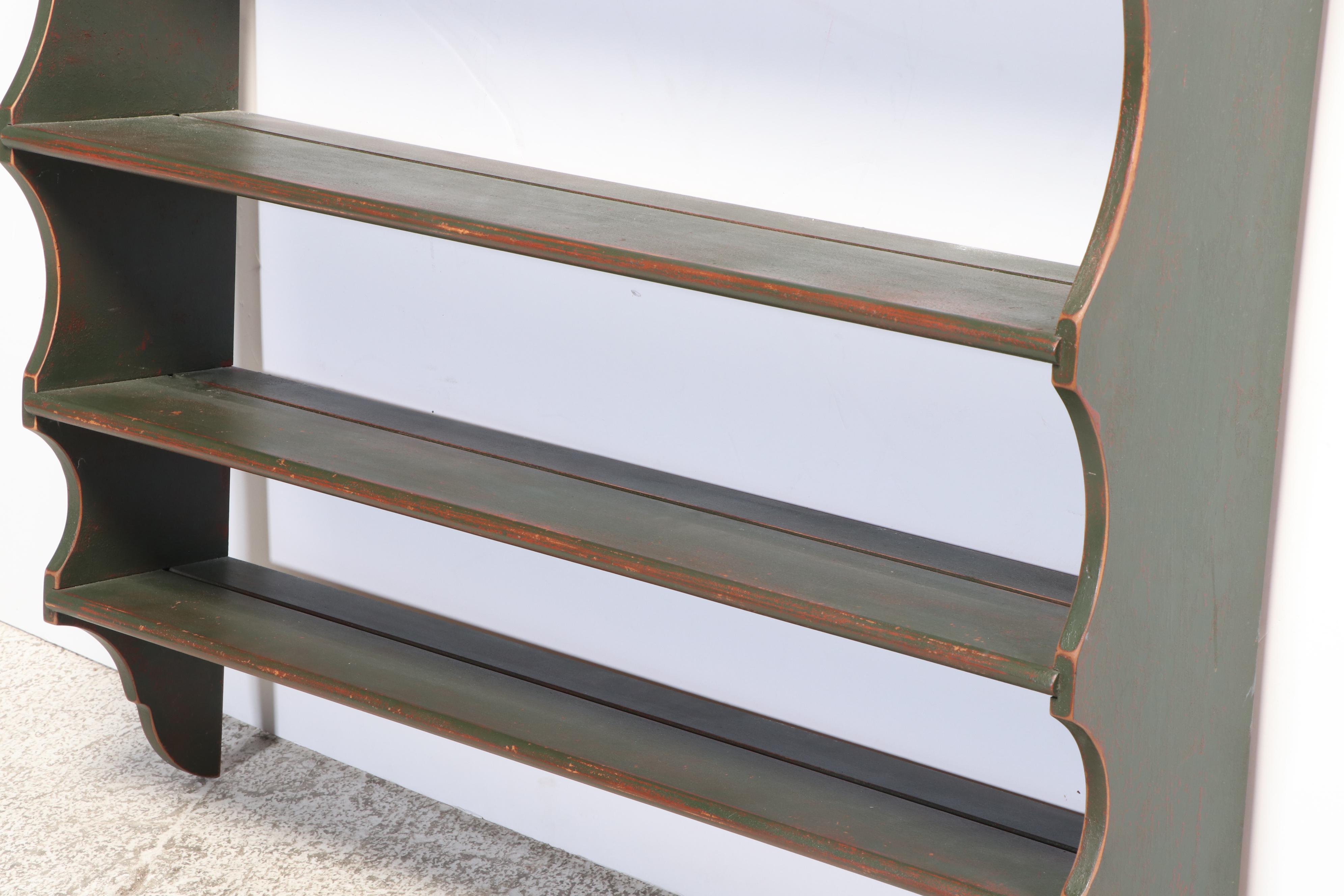 David T. Smith & Co. Federal Style Painted Wood Wall Hanging Plate Rack