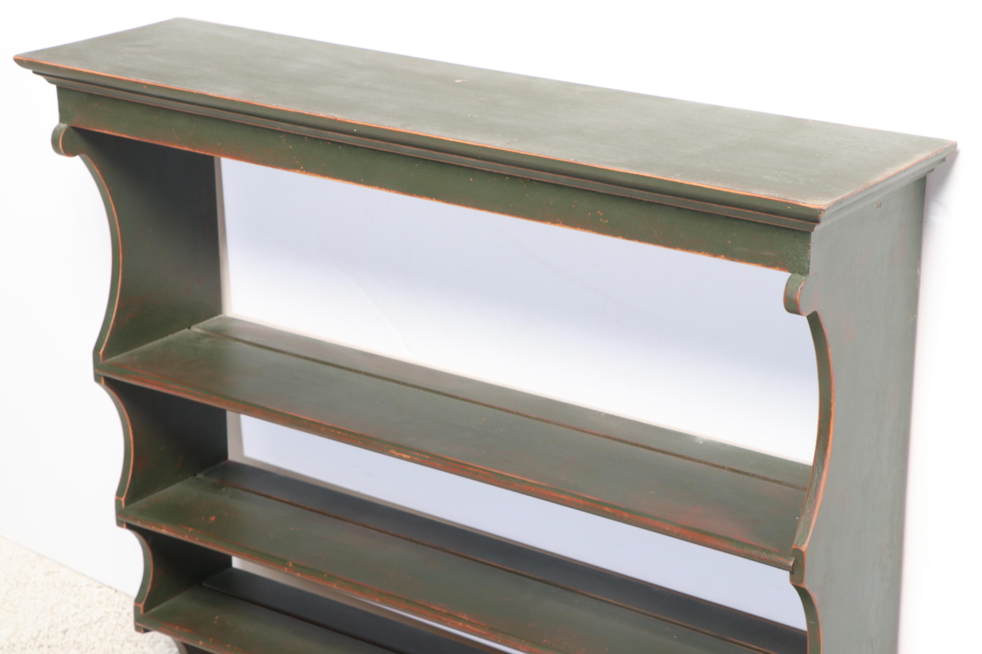 David T. Smith & Co. Federal Style Painted Wood Wall Hanging Plate Rack