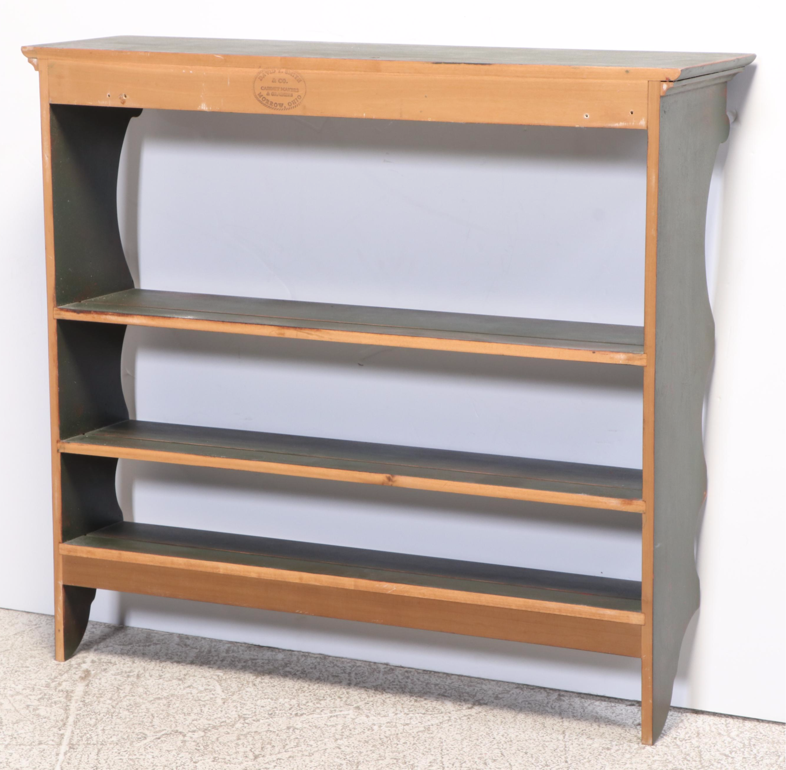 David T. Smith & Co. Federal Style Painted Wood Wall Hanging Plate Rack