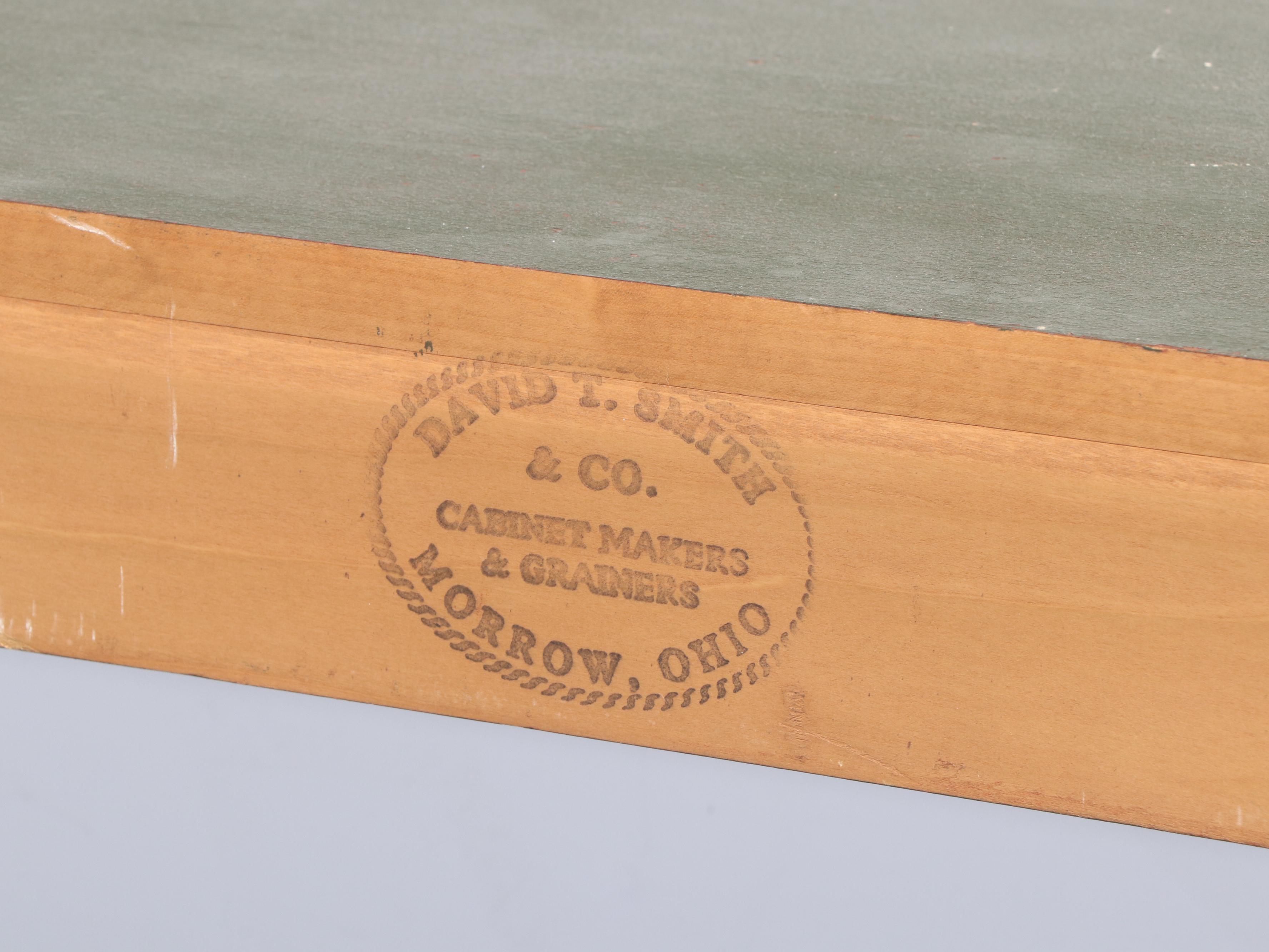 David T. Smith & Co. Federal Style Painted Wood Wall Hanging Plate Rack