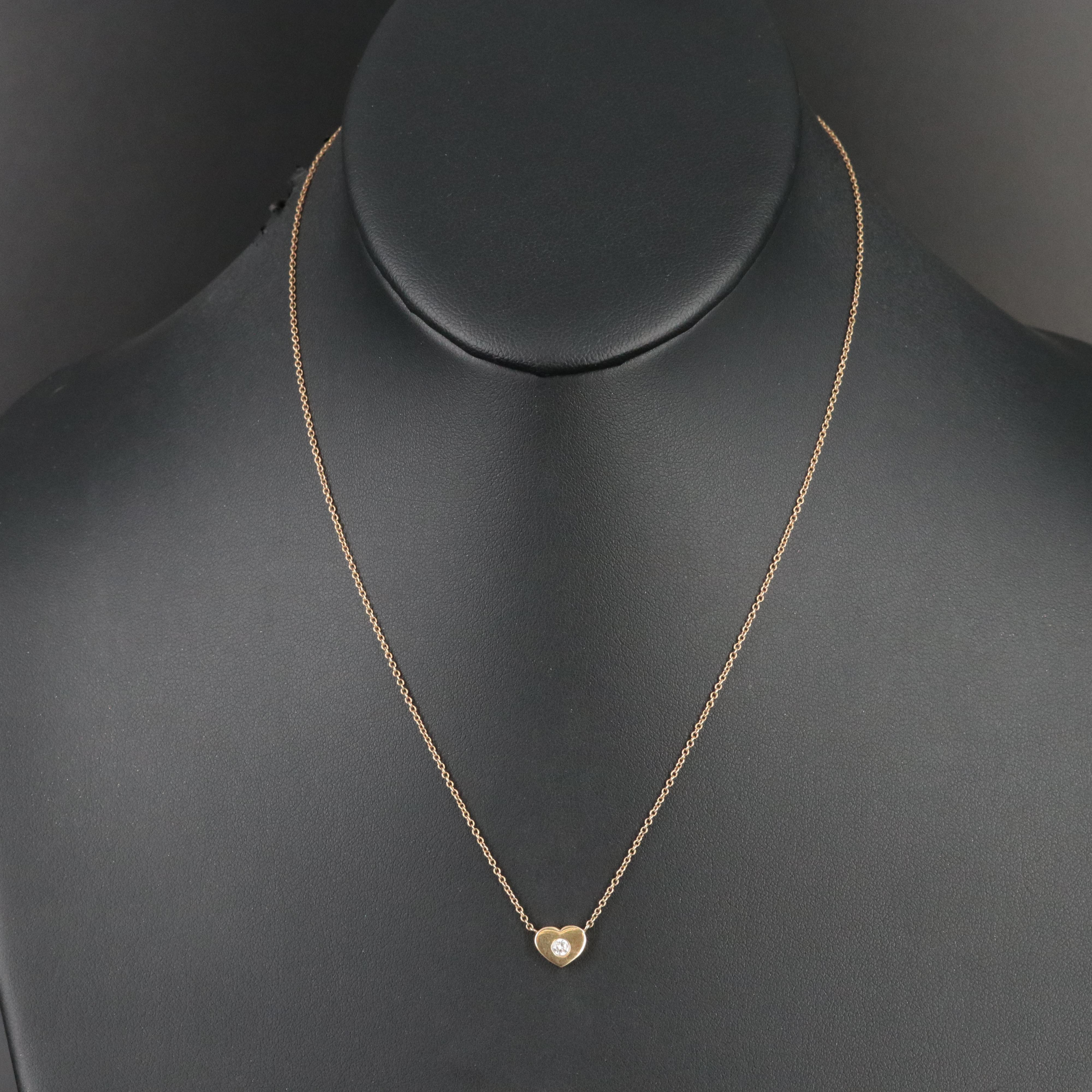 Paloma Picasso for Tiffany & Co. 18K Modern Heart Necklace with Diamond Accent