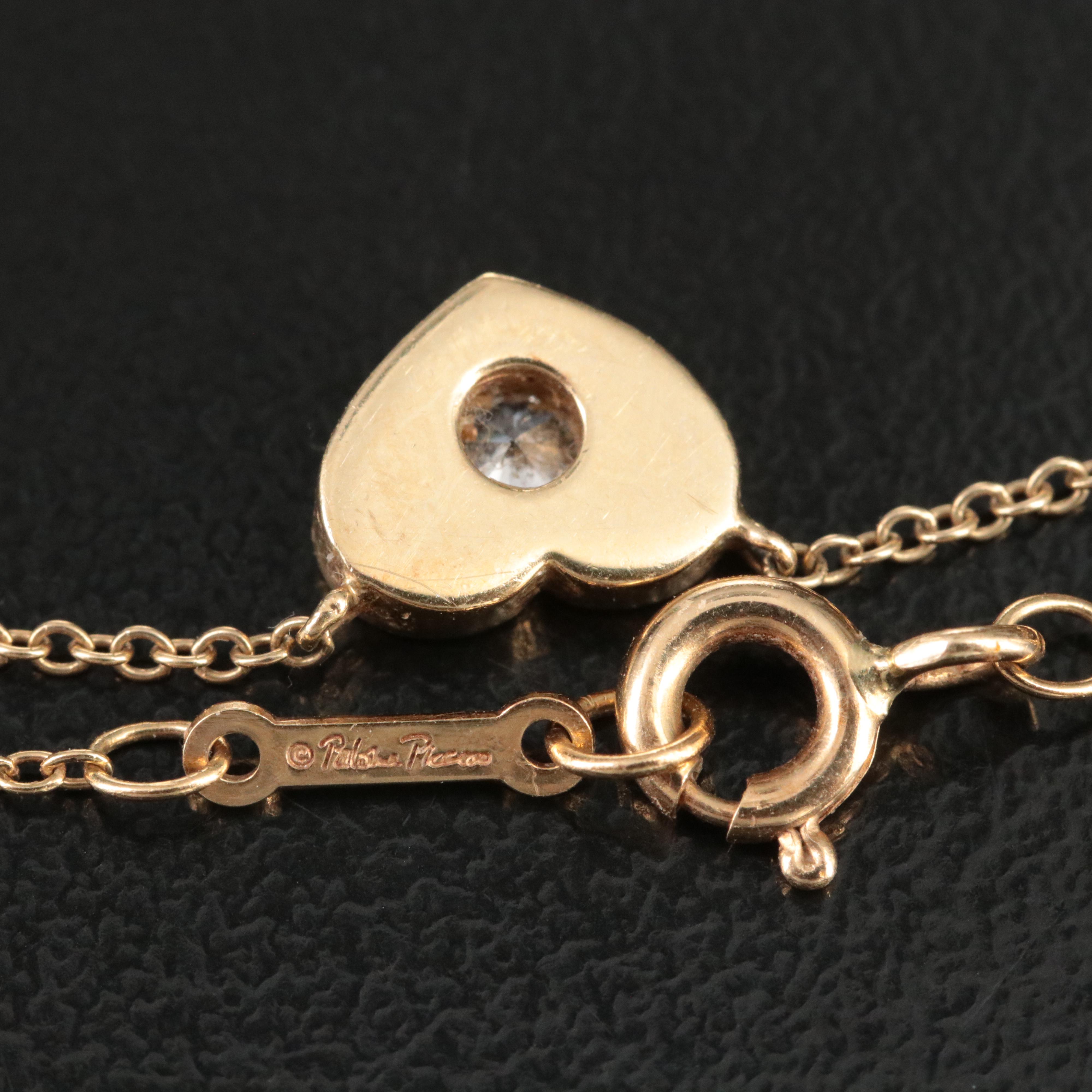 Paloma Picasso for Tiffany & Co. 18K Modern Heart Necklace with Diamond Accent