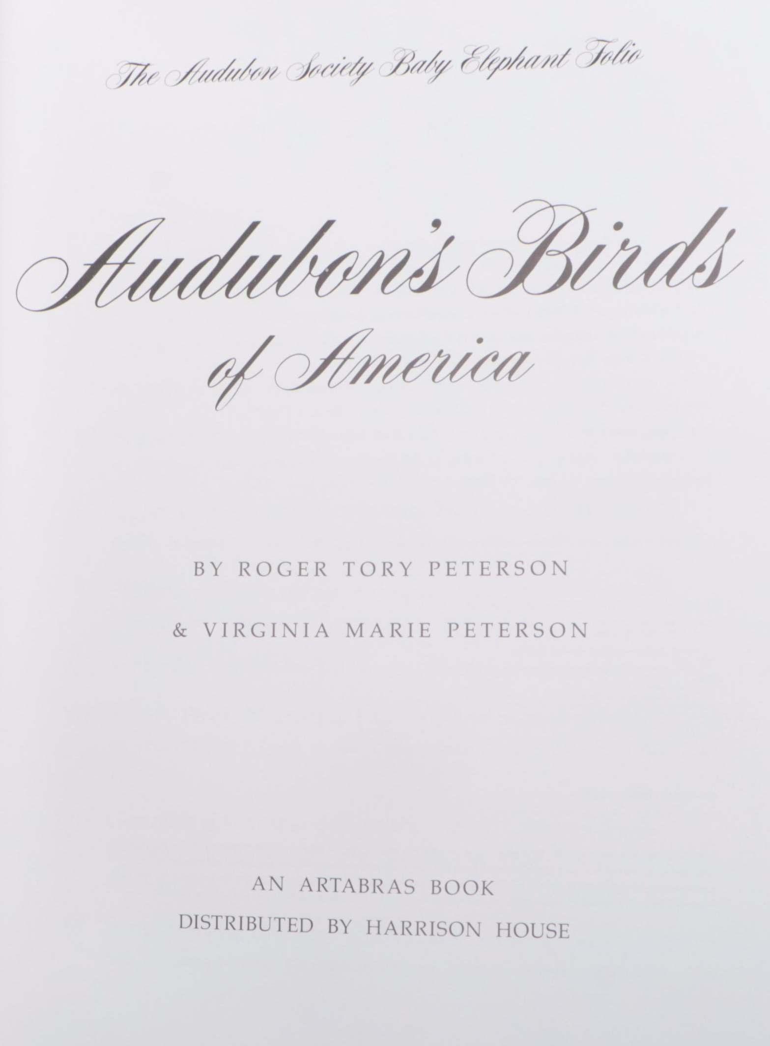 Baby Elephant Folio "Audubon's Birds of America" by the Petersons, 1985