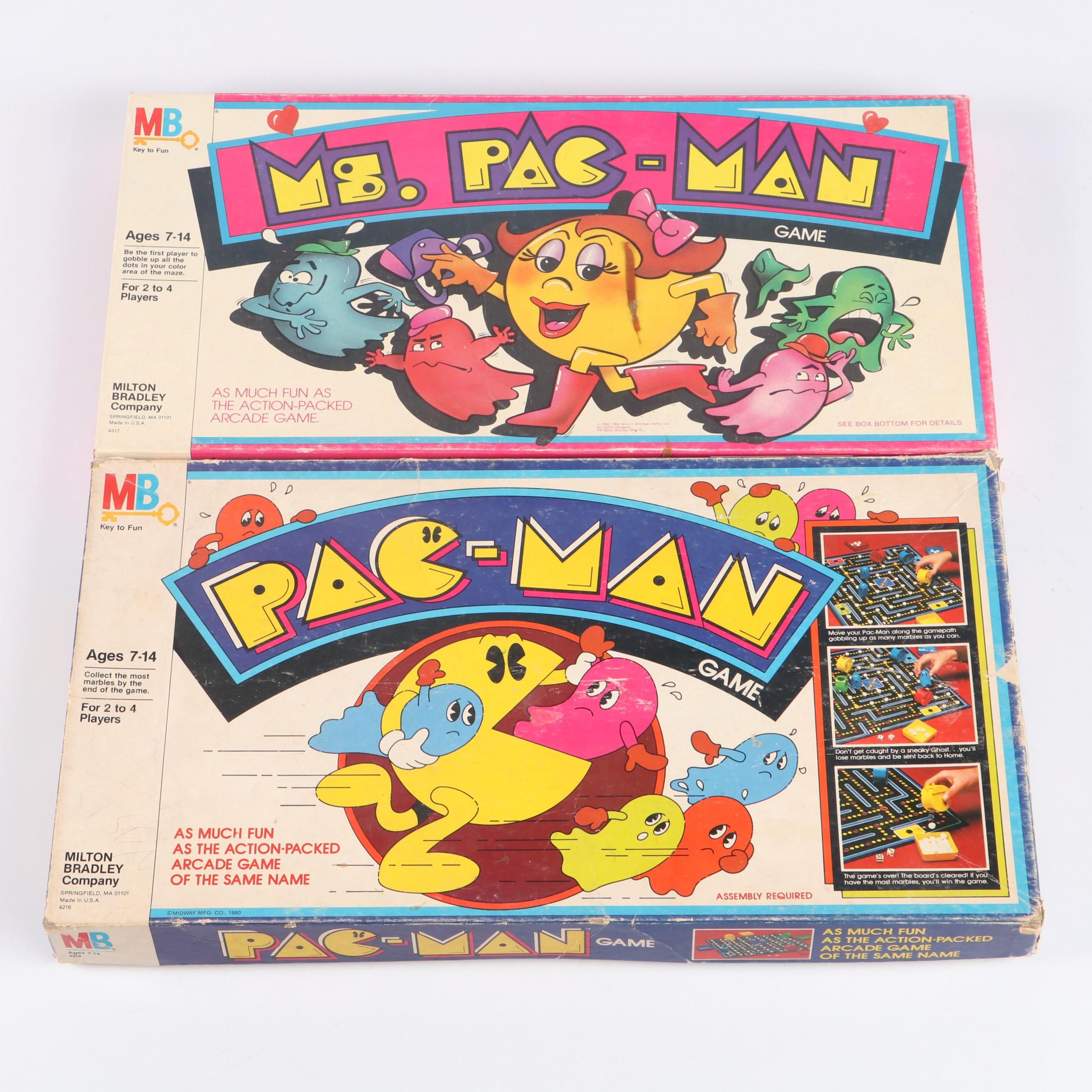 Milton Bradley "Pac-Man" and "Ms. Pac-Man" Games, Late 20th Century
