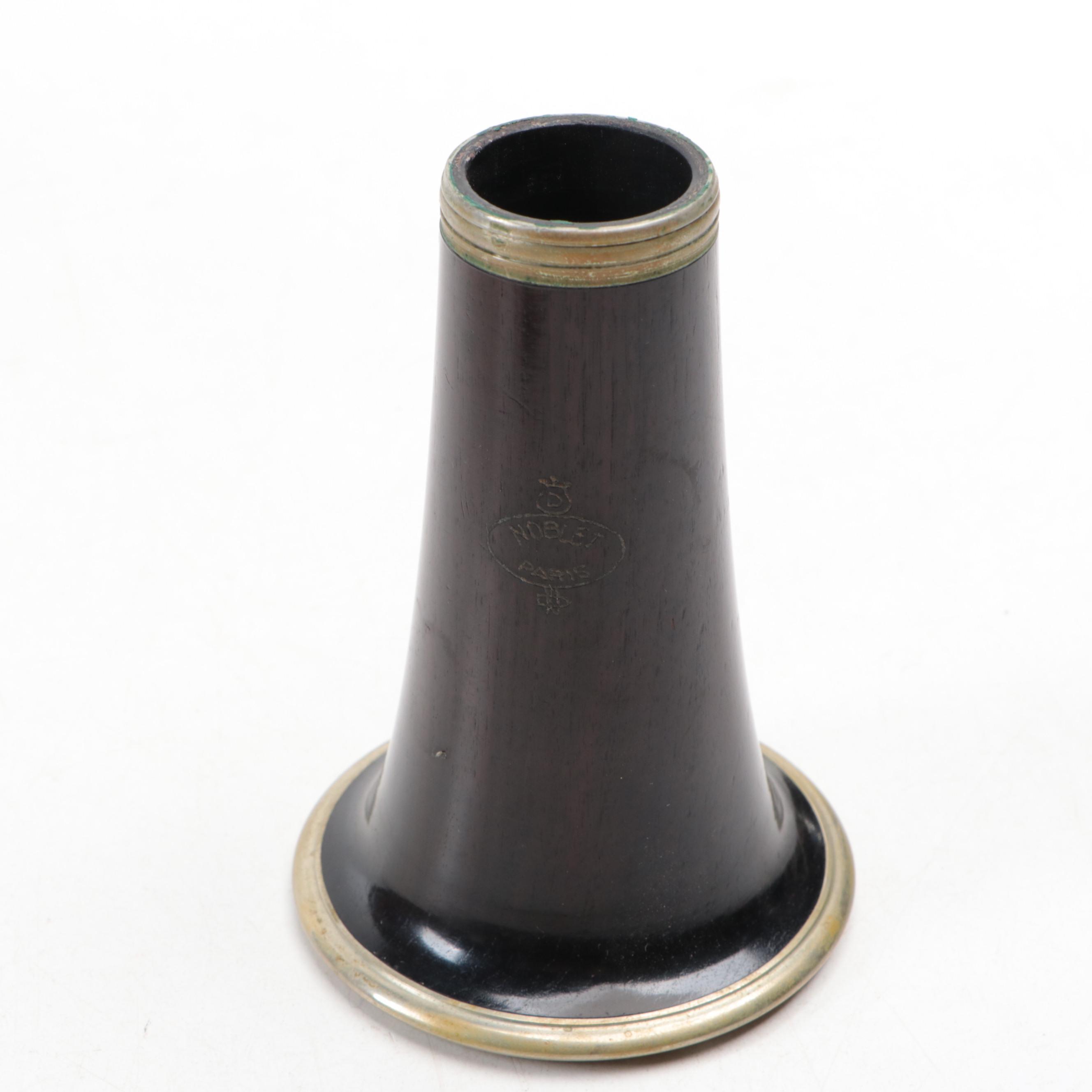 Noblet Paris Ebonized Wood Clarinet with Case, Mid to Late 20th Century