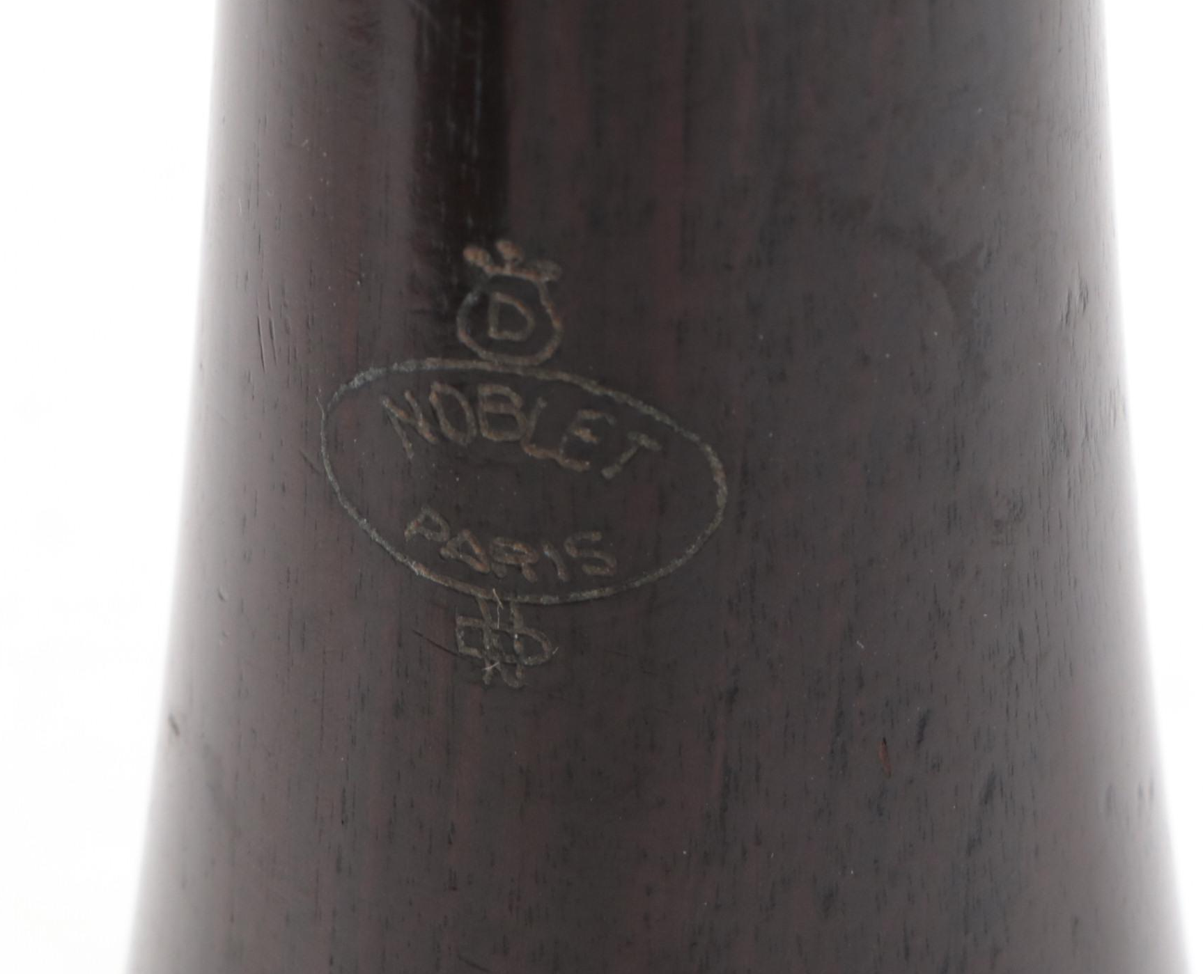 Noblet Paris Ebonized Wood Clarinet with Case, Mid to Late 20th Century