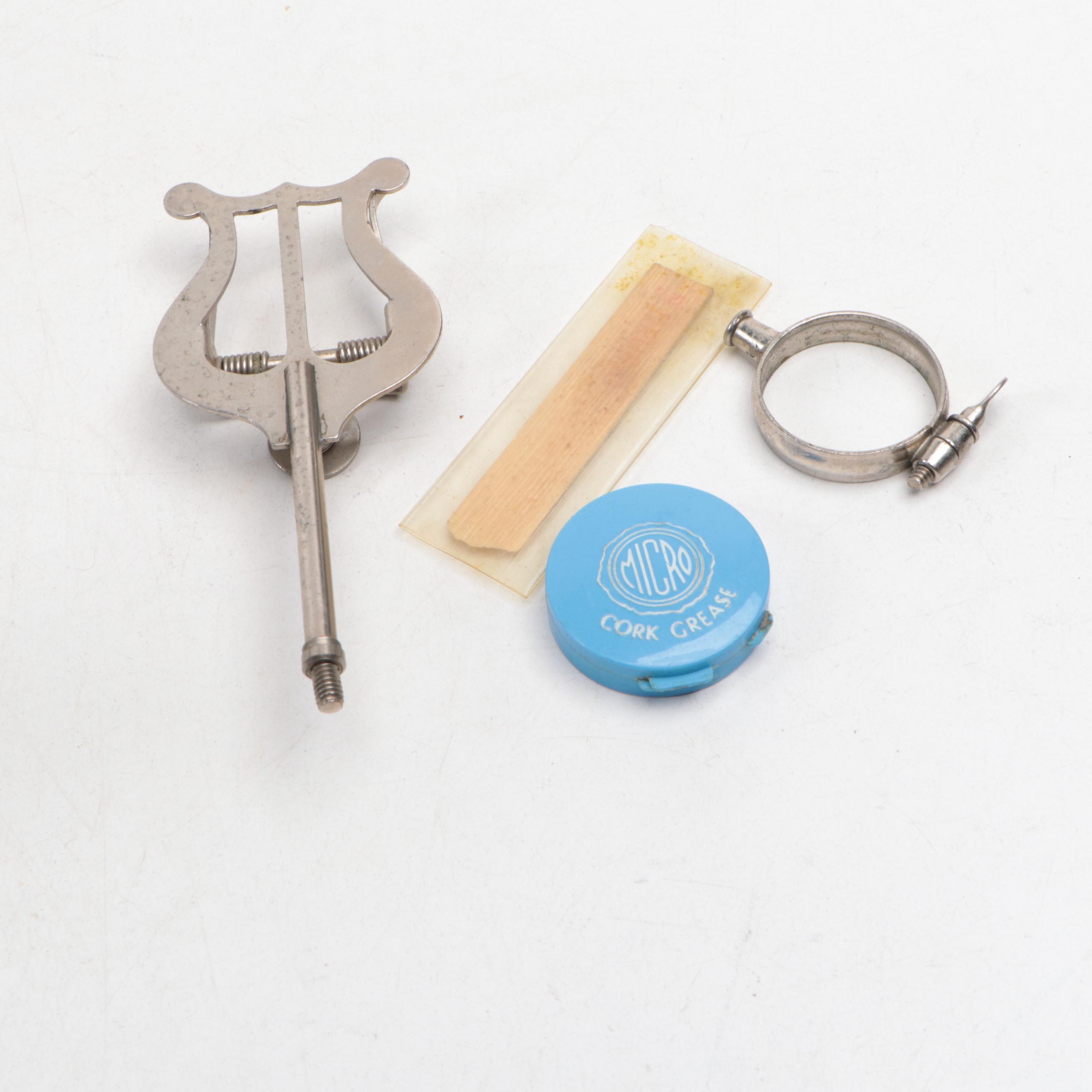 Noblet Paris Ebonized Wood Clarinet with Case, Mid to Late 20th Century