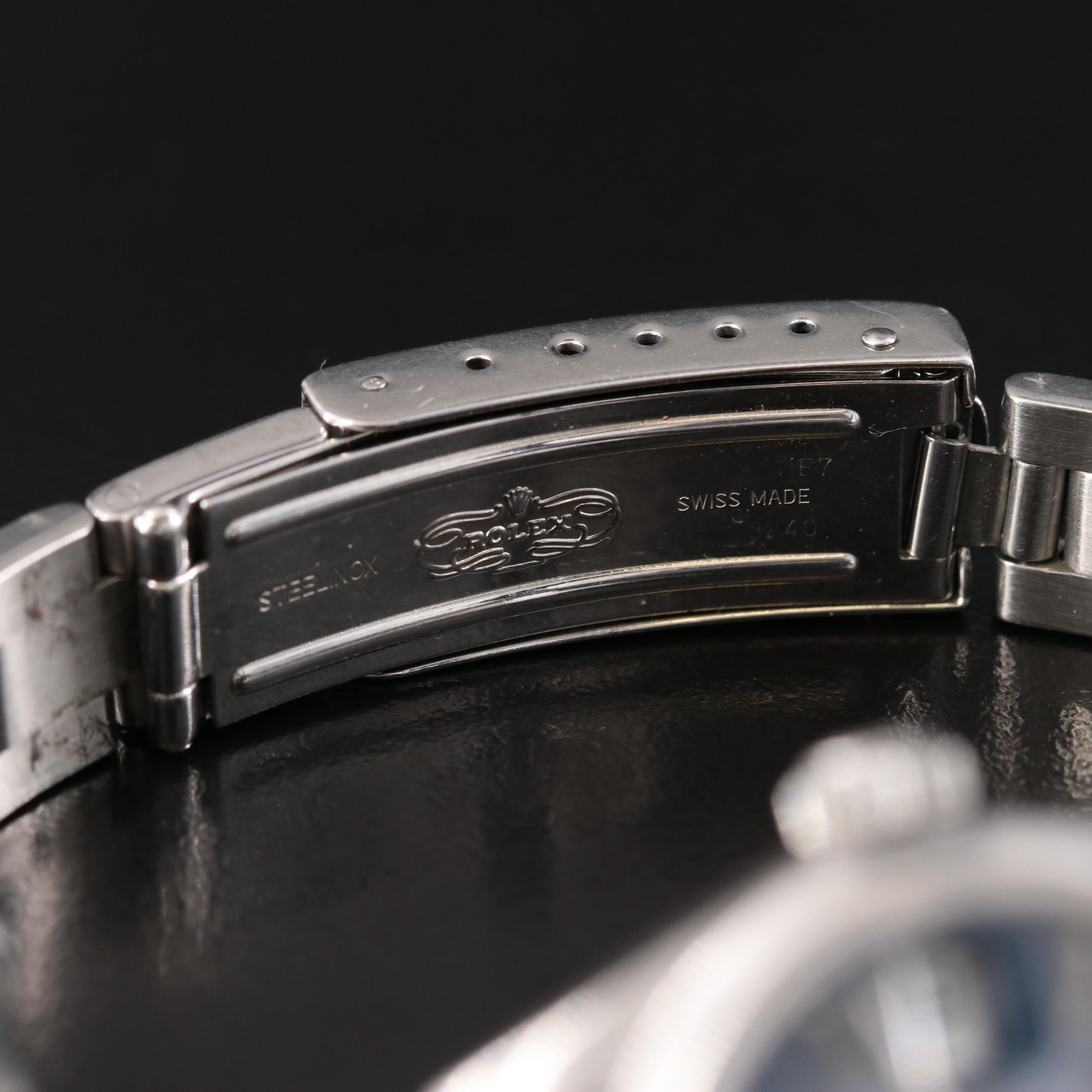 2000 Rolex Oyster Perpetual Blue Dial Date Watch