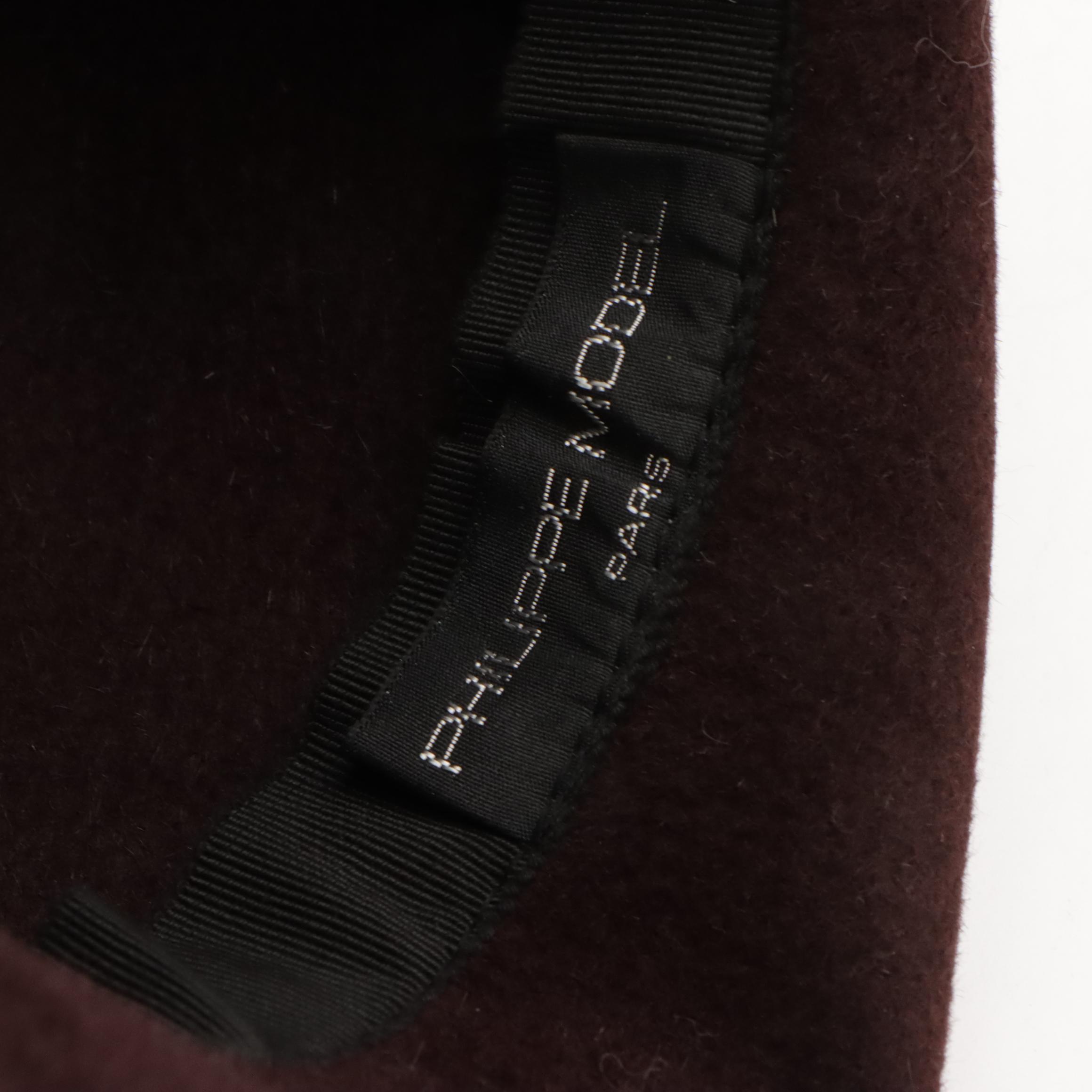 Nina Ricci Breton Hat and Philippe Model Oversized Ascot Caps in Fur Felt, Boxes