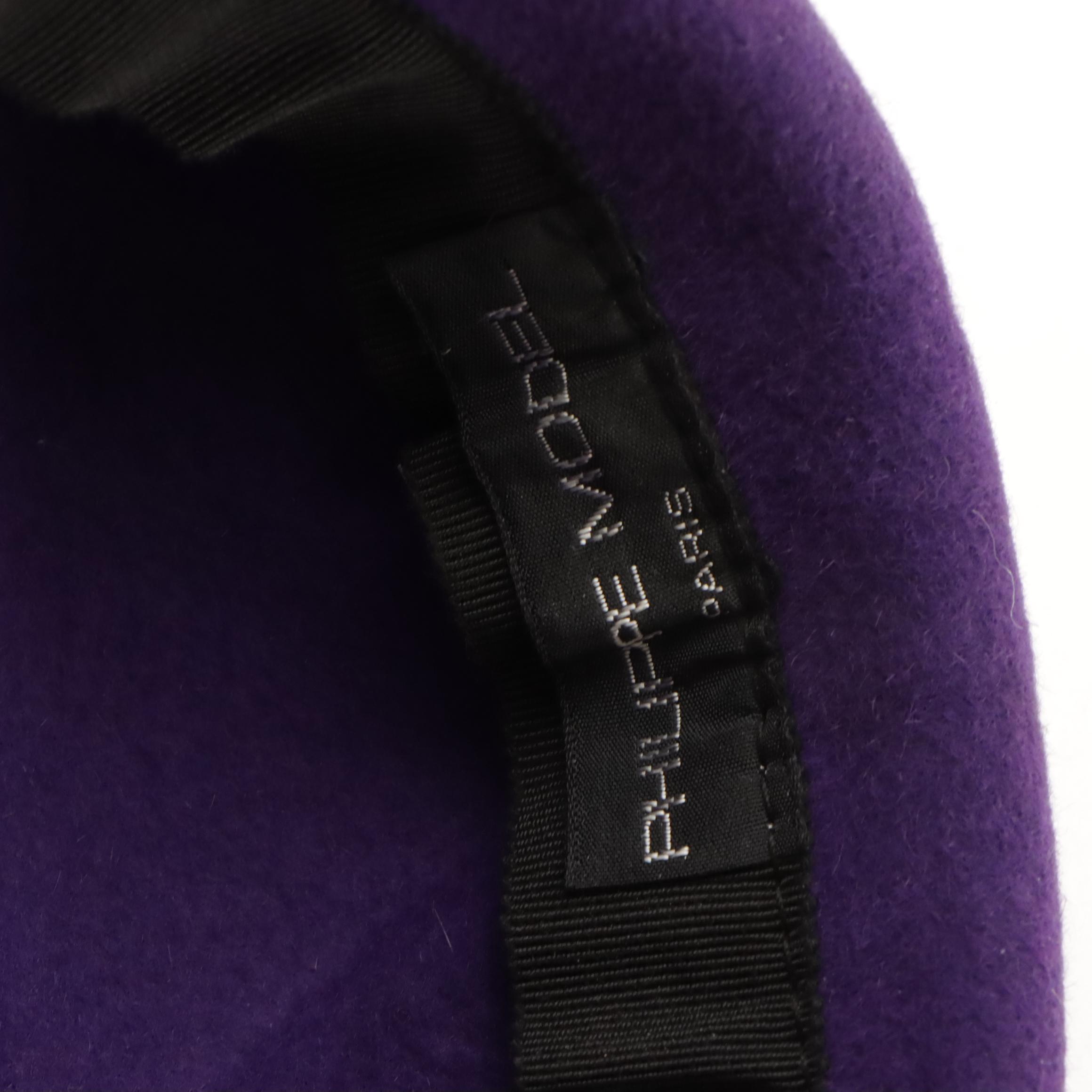 Nina Ricci Breton Hat and Philippe Model Oversized Ascot Caps in Fur Felt, Boxes