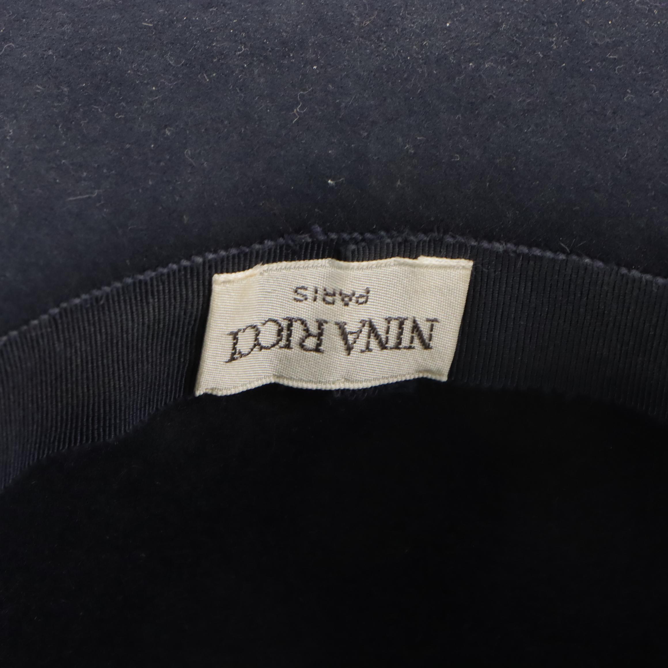 Nina Ricci Breton Hat and Philippe Model Oversized Ascot Caps in Fur Felt, Boxes